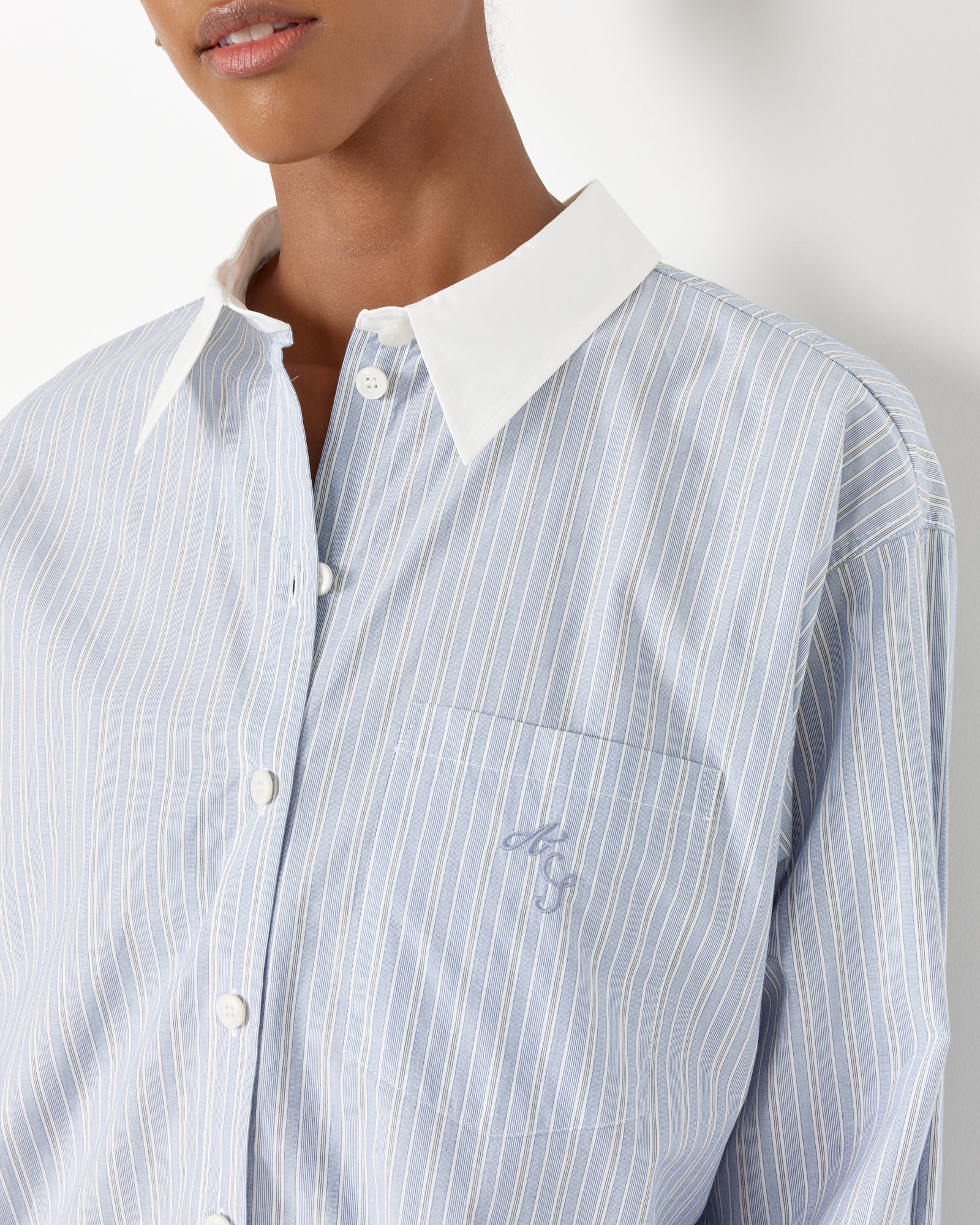 Striped Shirt - Blue/White / 36 (256631)