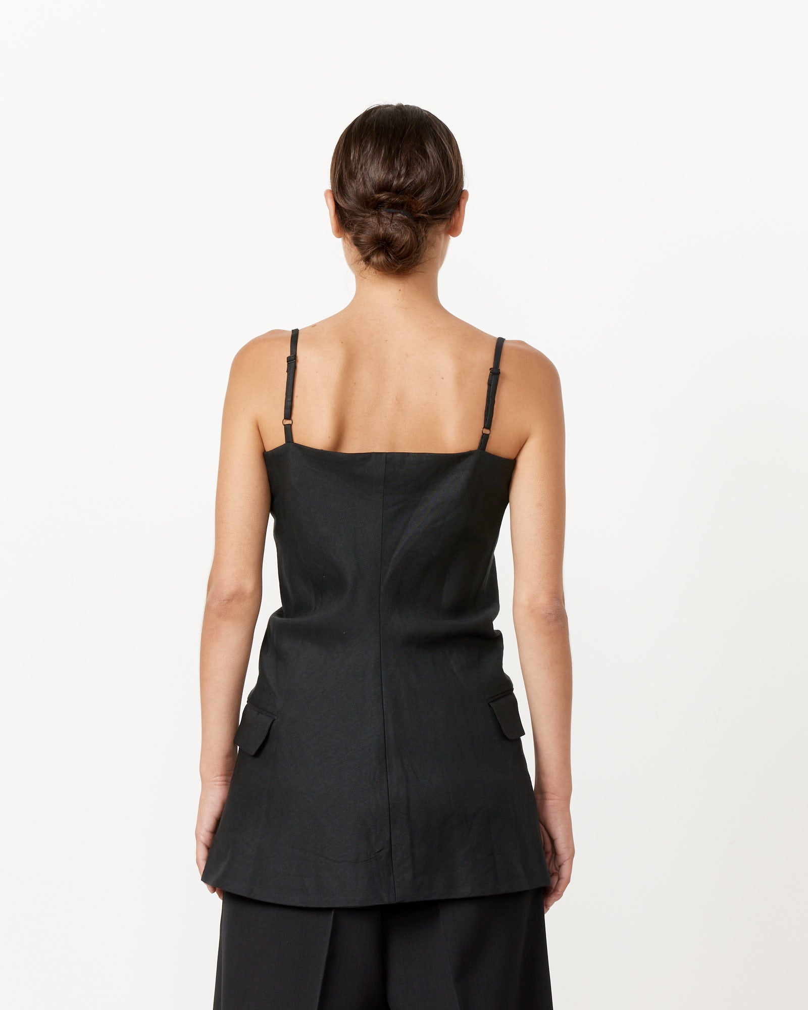 Black Strap Tank Top - Black / 38 (256636)