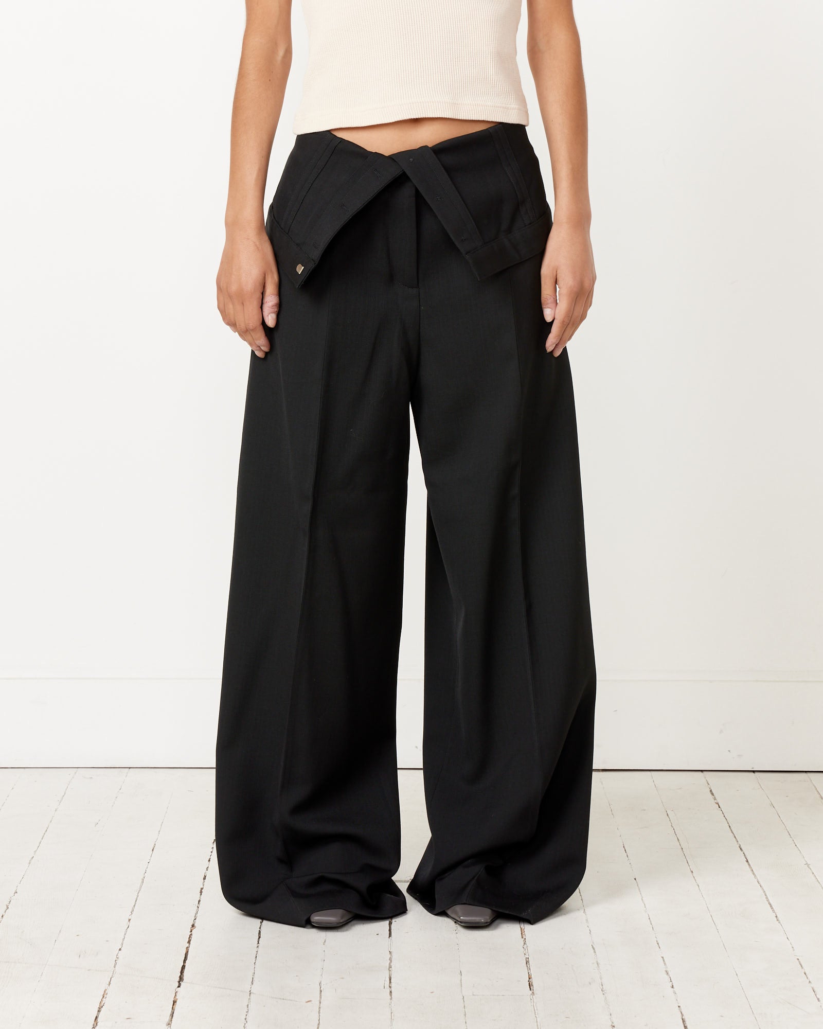 Black Tailored Trousers - Black / 36 (256670)