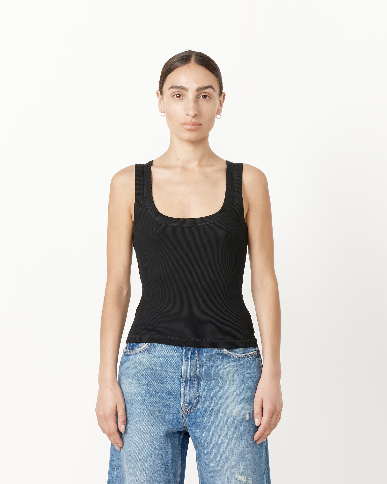 Jacquemus Le Debardeur Gros Grain Top Black - Black / S (256701)