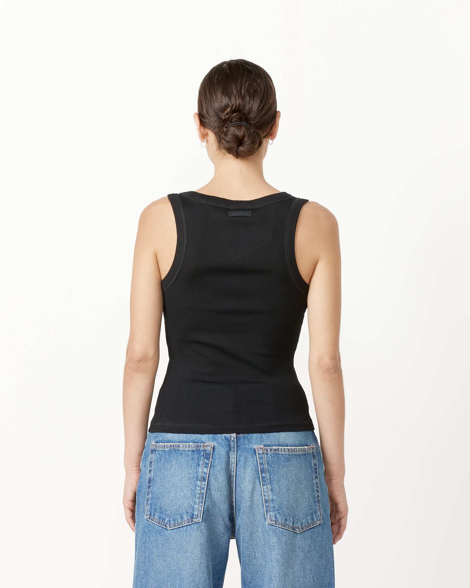 Jacquemus Le Debardeur Gros Grain Top Black - Black / S (256701)