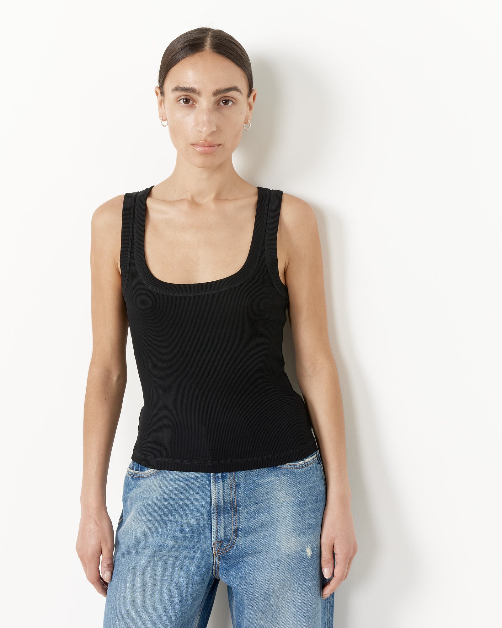 Jacquemus Le Debardeur Gros Grain Top Black - Black / S (256701)