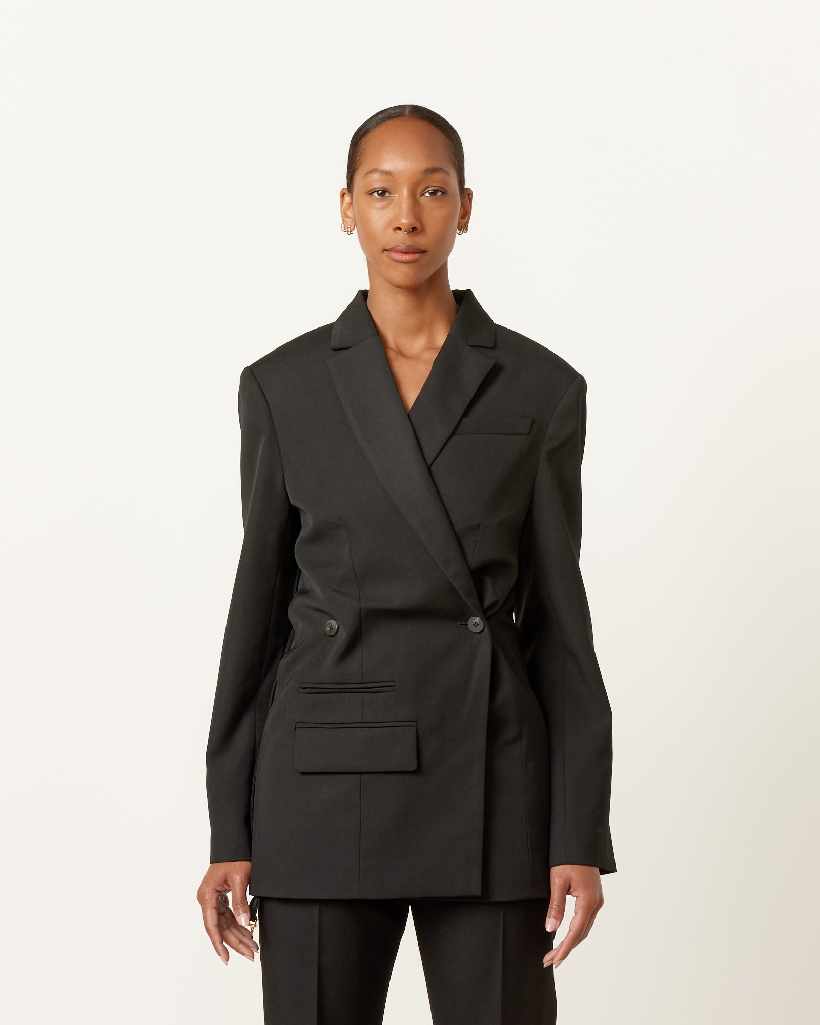 Jacquemus La Veste Tibau Blazer Black - Black / 36 (256724)