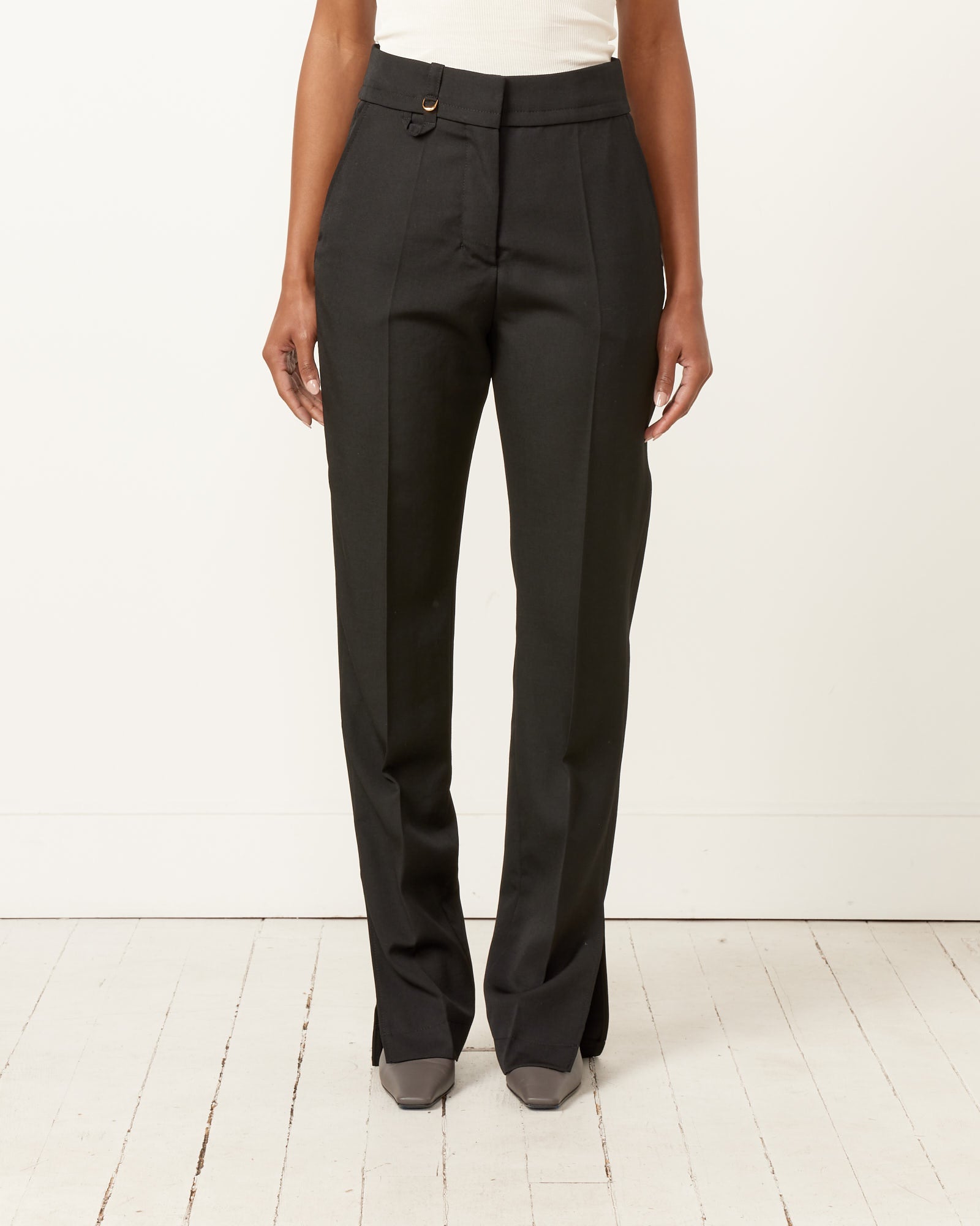 Jacquemus Le Pantalon Tibau Trouser Black - Black / 36 (256727)