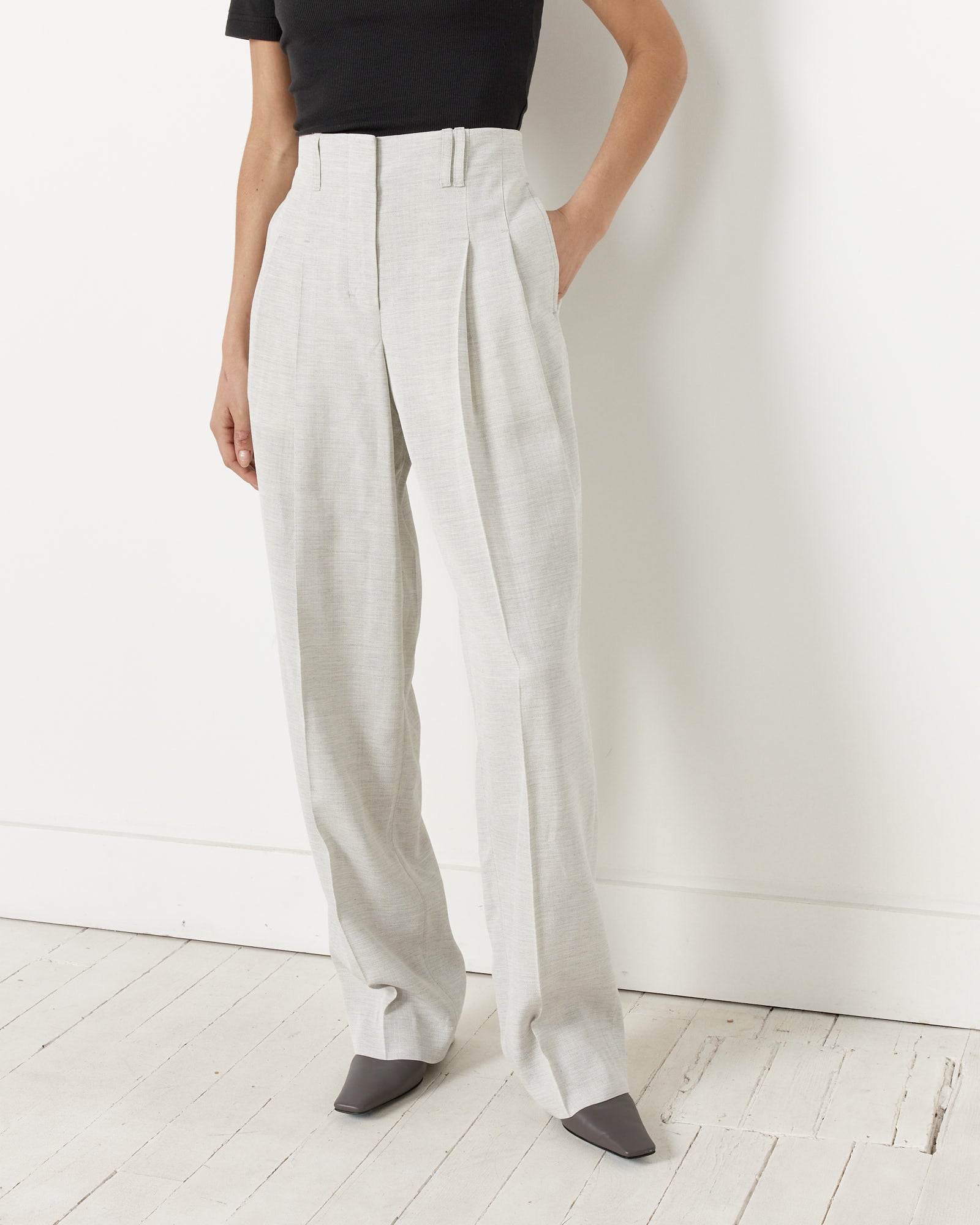 Jacquemus Le Pantalon Titolo Trouser Light Grey - Light Grey / 36 (256734)