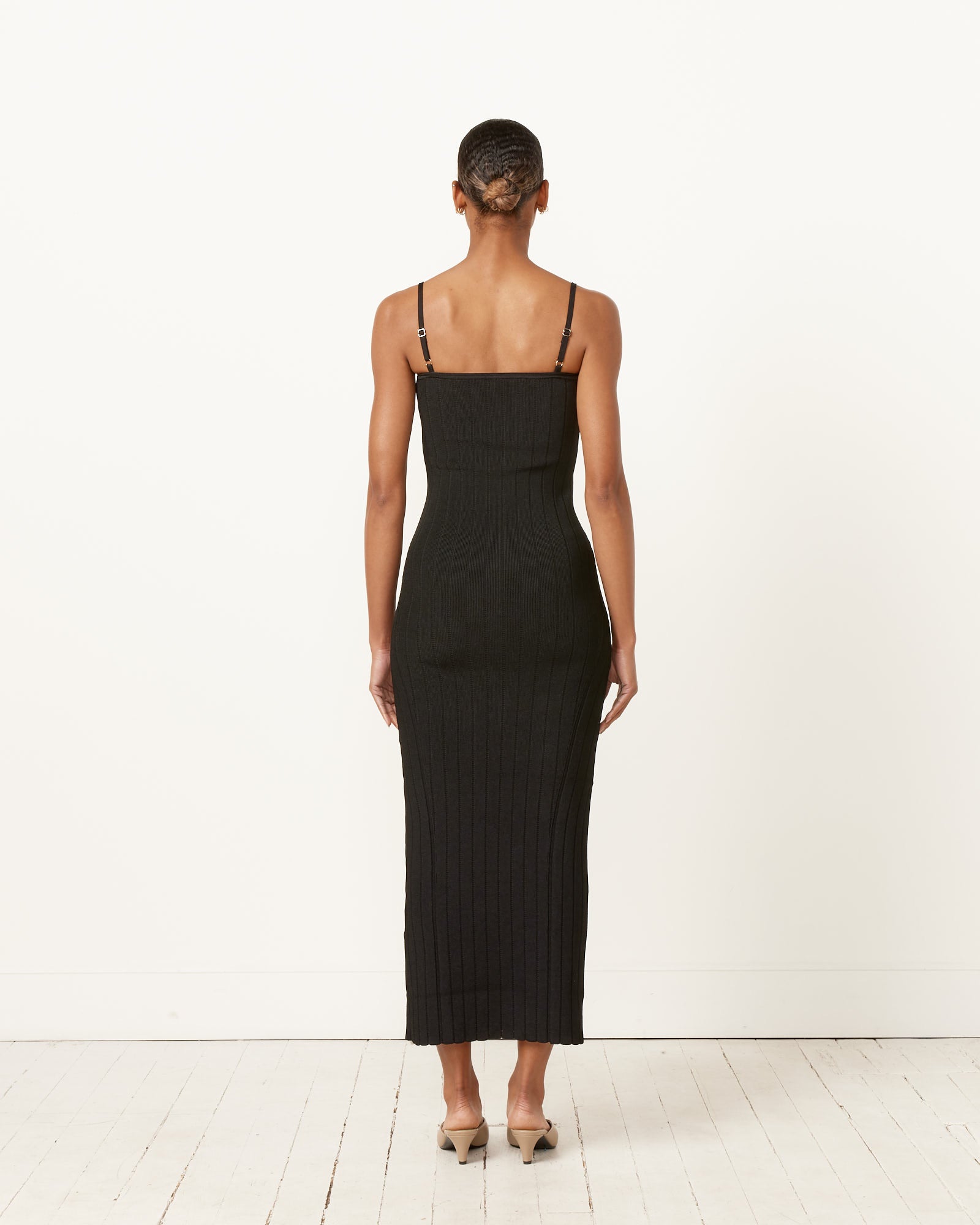 Jacquemus La Robe Sierra Bretelles Dress Black - Black / 36 (256743)