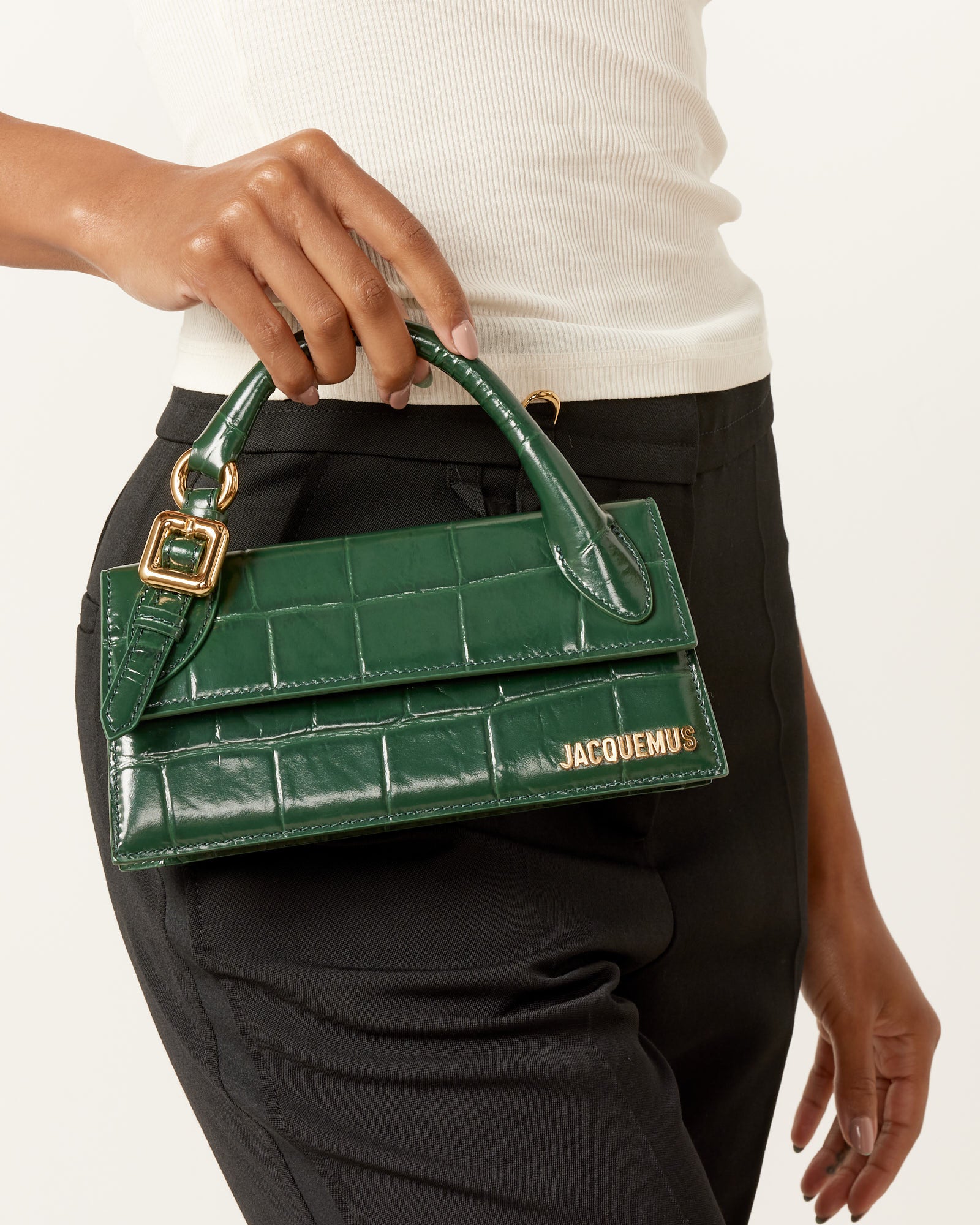 Jacquemus Le Chiquito Long Boucle Bag - Dark Green / OS (256762)