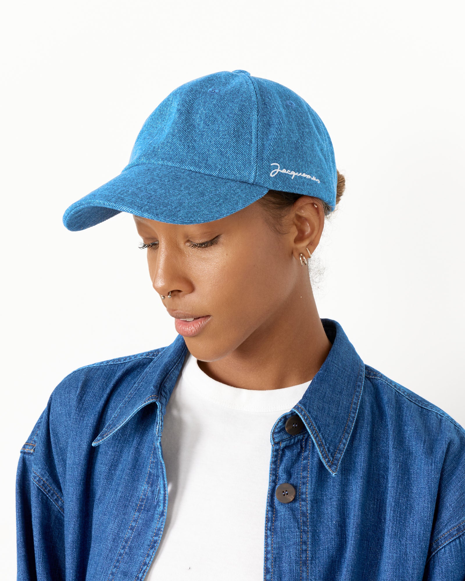 Jacquemus La Casquette Hat - Blue / 58 (256765)