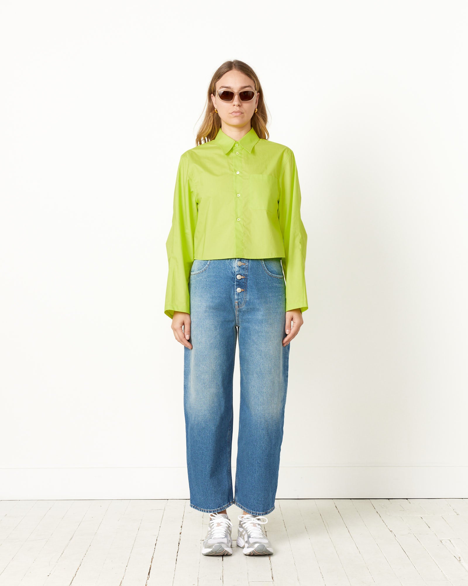 MM6 S52DT0029 L/S Shirt - Neon Yellow / 40 (256797)