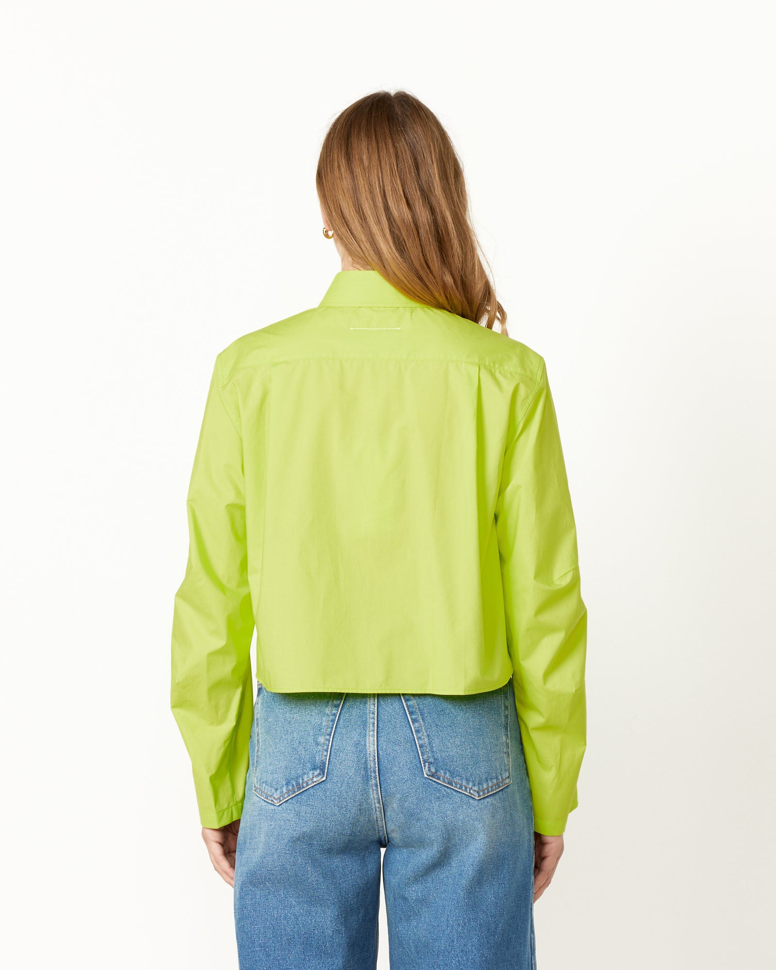 MM6 S52DT0029 L/S Shirt - Neon Yellow / 40 (256797)