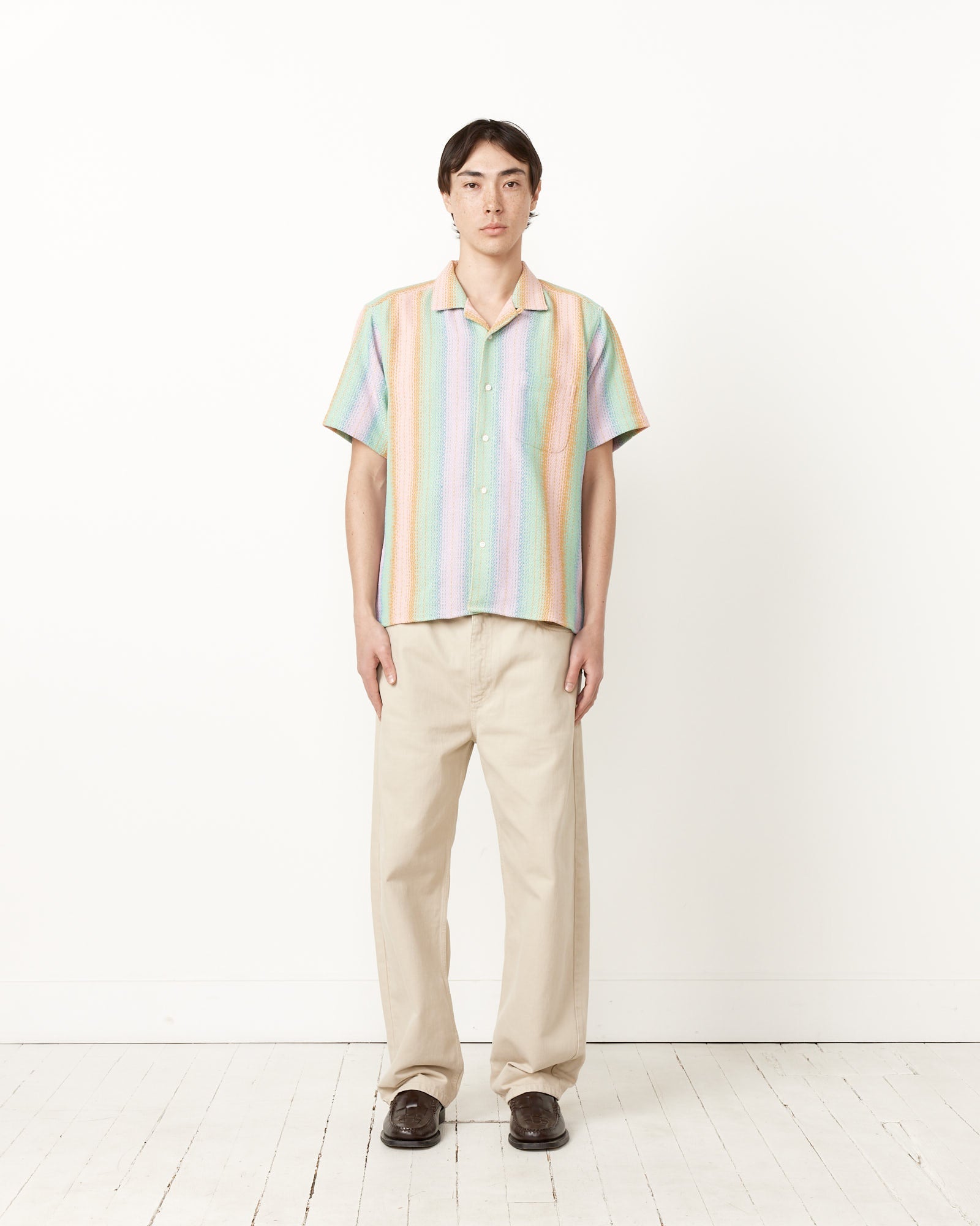 Gitman Brothers S/S Camp Shirt Pastel Baja Blanket - Pastel Baja Blanket / L (256924)