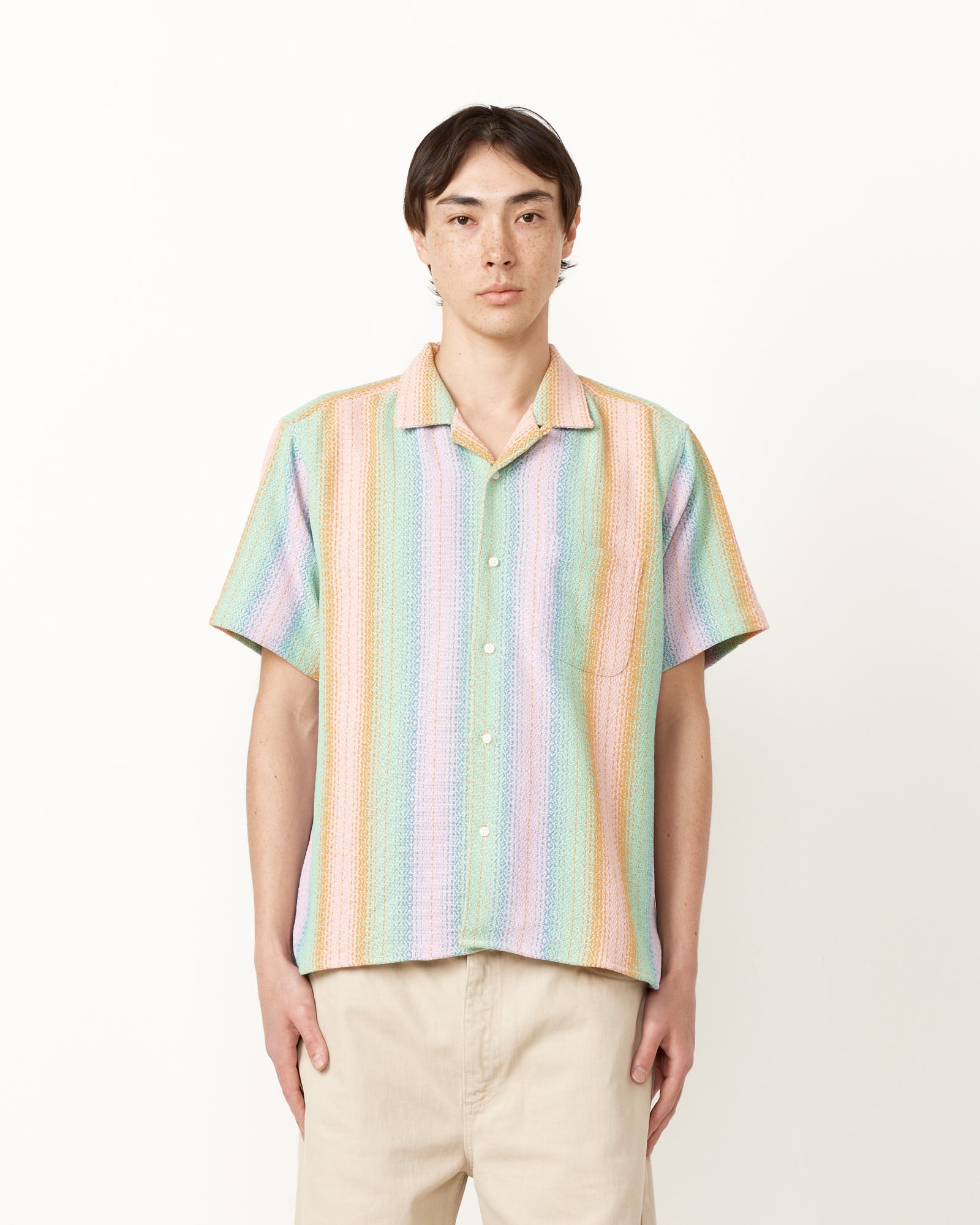 Gitman Brothers S/S Camp Shirt Pastel Baja Blanket - Pastel Baja Blanket / L (256924)