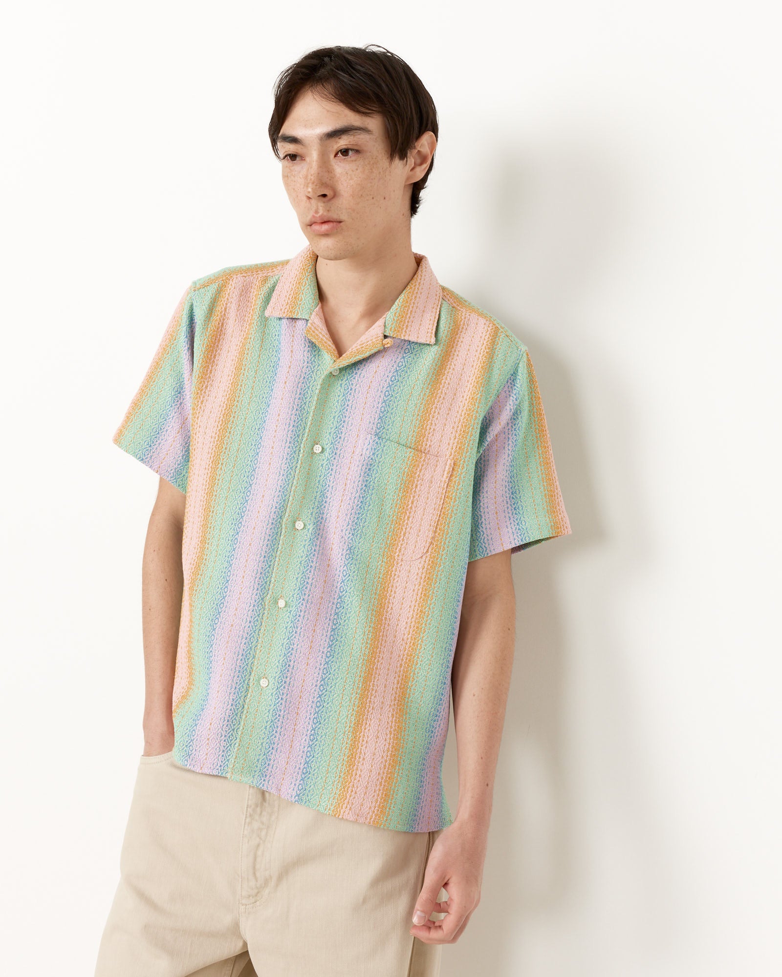 Gitman Brothers S/S Camp Shirt Pastel Baja Blanket - Pastel Baja Blanket / L (256924)