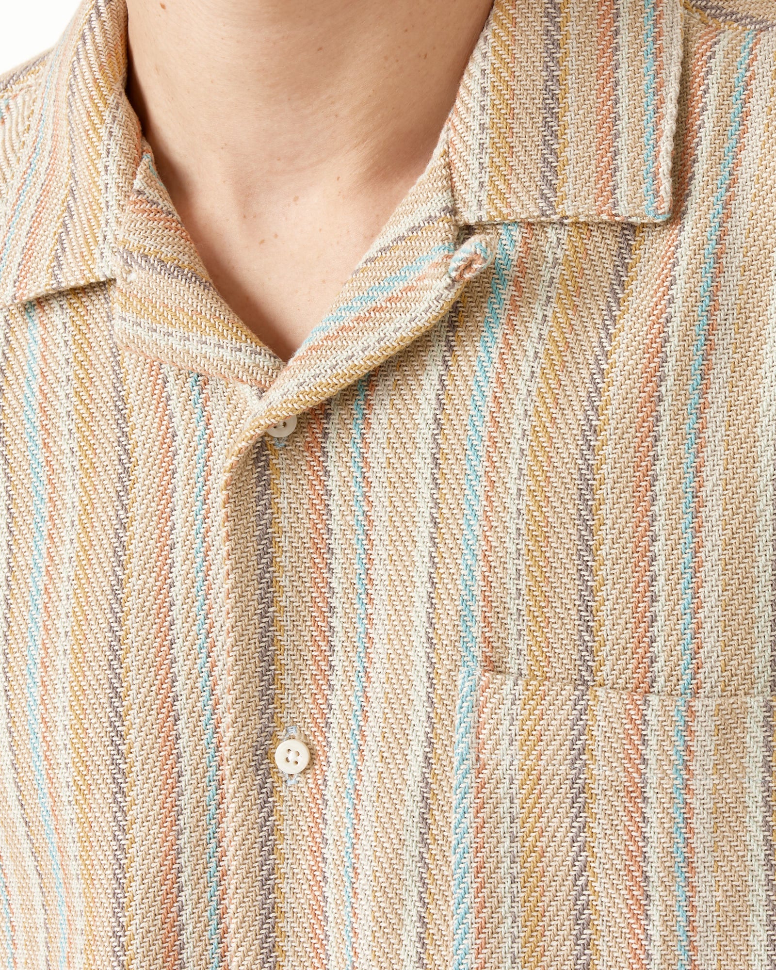 Gitman Brothers S/S Camp Shirt Natural Baja Blanket - Natural Baja Blanket / L (256928)