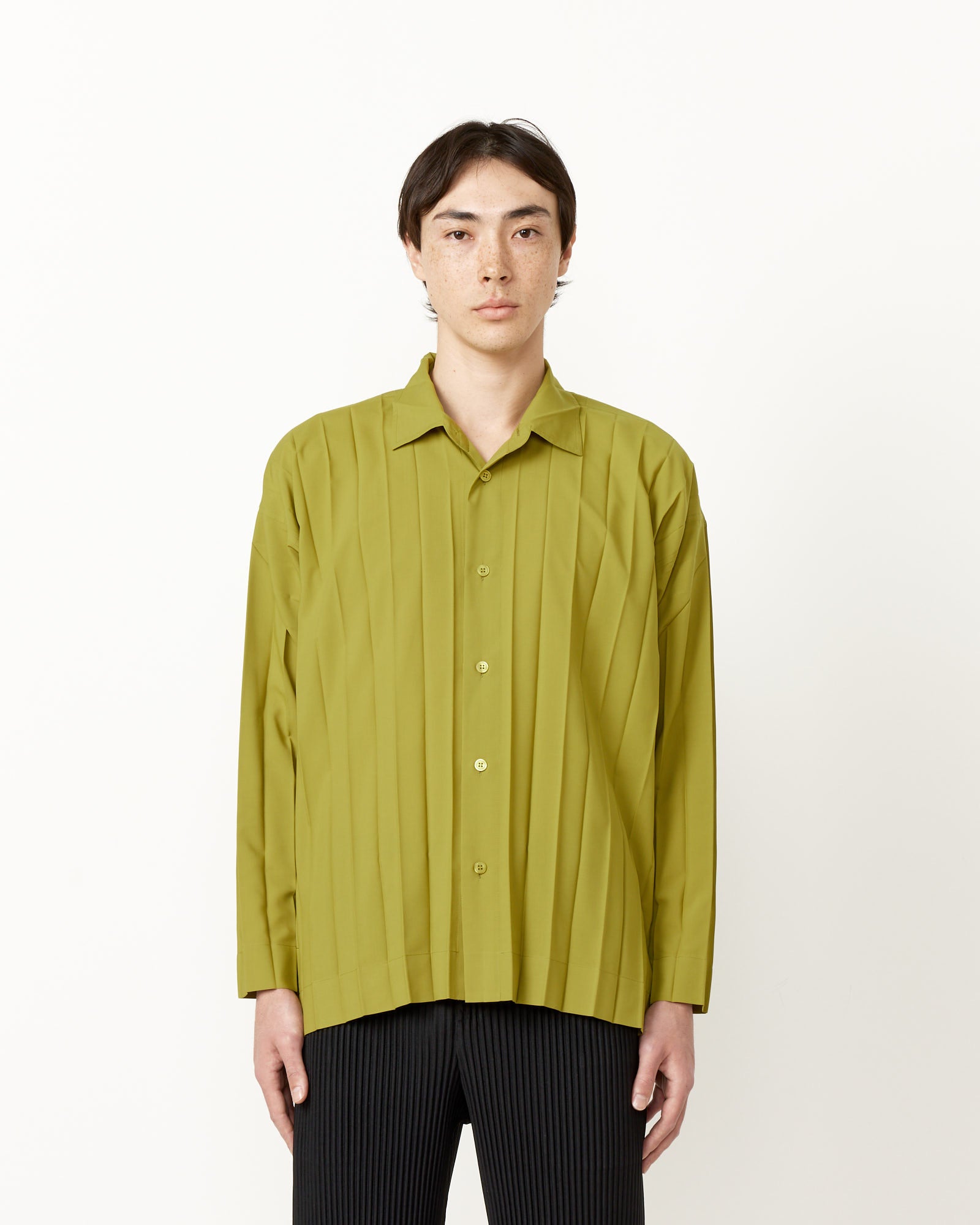 Issey Miyake Homme Plisse Edge Shirt Green - Green / 3 (256960)