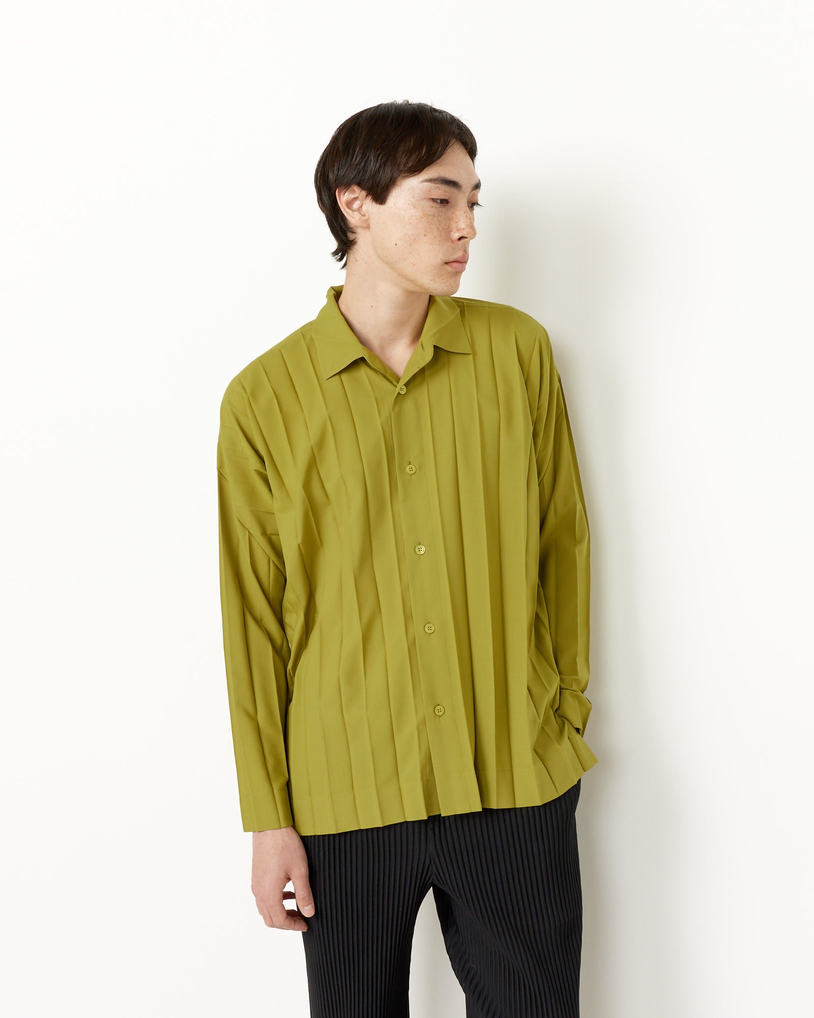 Issey Miyake Homme Plisse Edge Shirt Green - Green / 3 (256960)