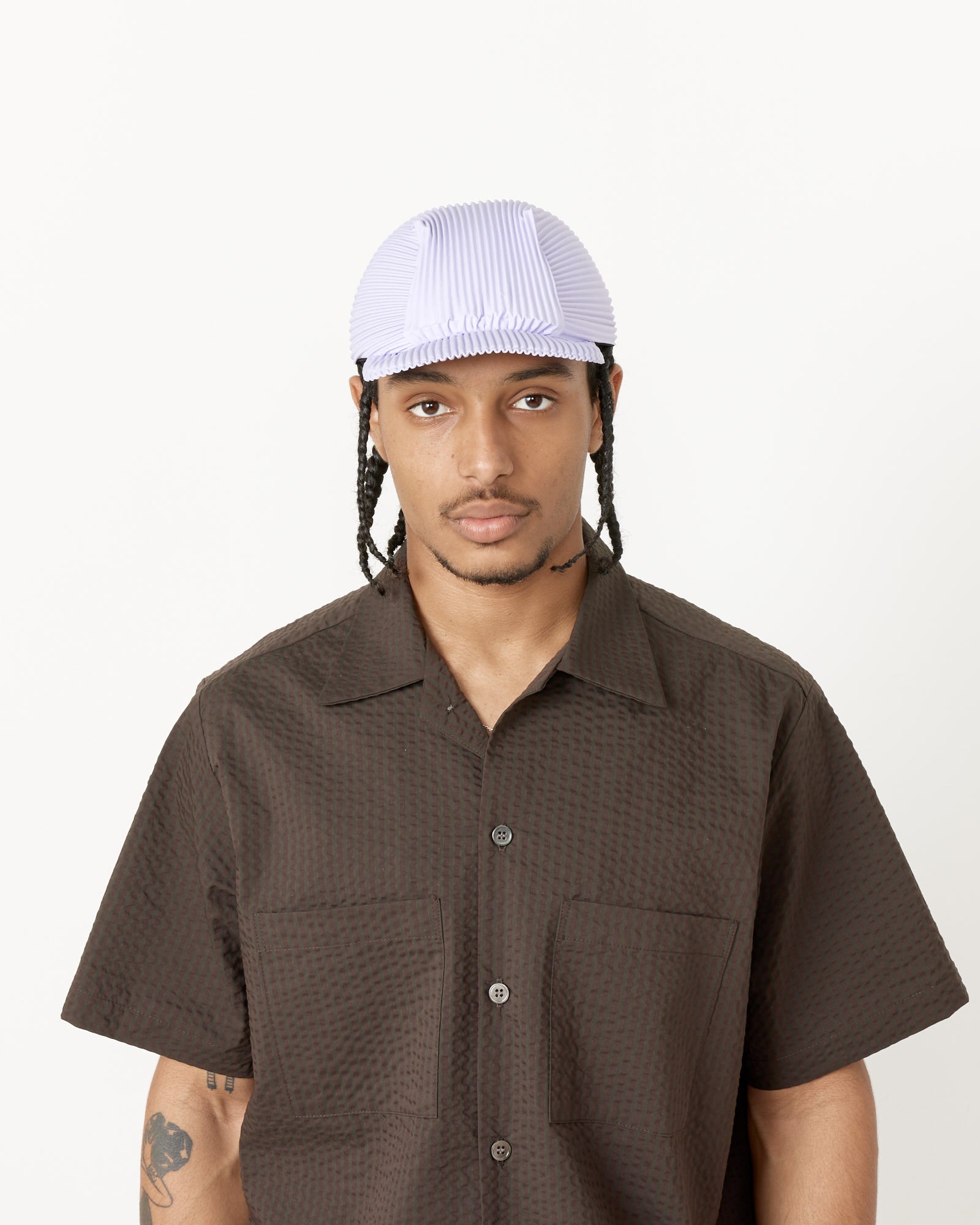 Issey Miyake Homme Plisse A405 Pleats Cap Soft Lavender - Soft Lavender / OS (256974)