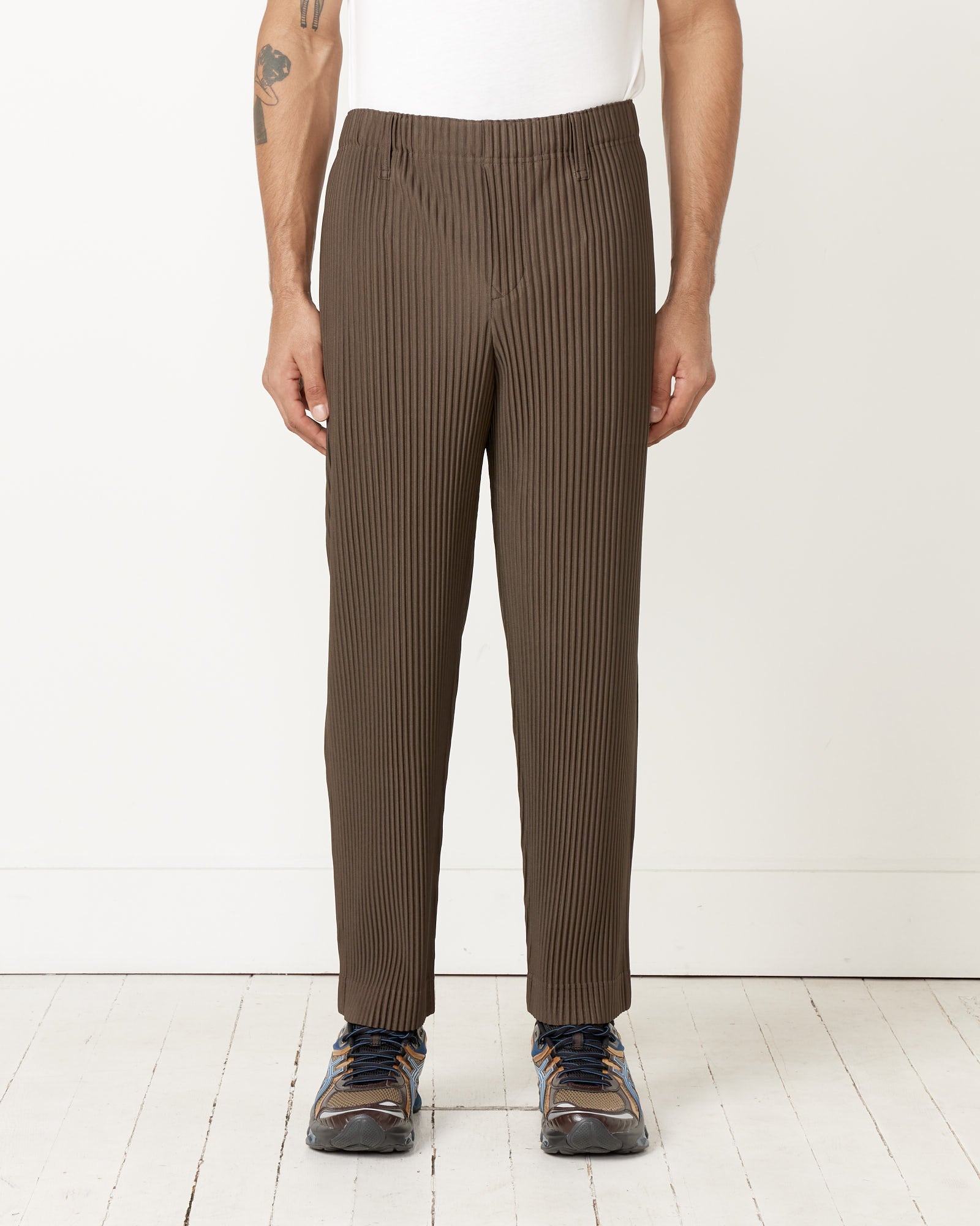 Issey Miyake Homme Plisse Tailored Pleats 1 Pant Dark Khaki - Dark Khaki / 3 (256986)