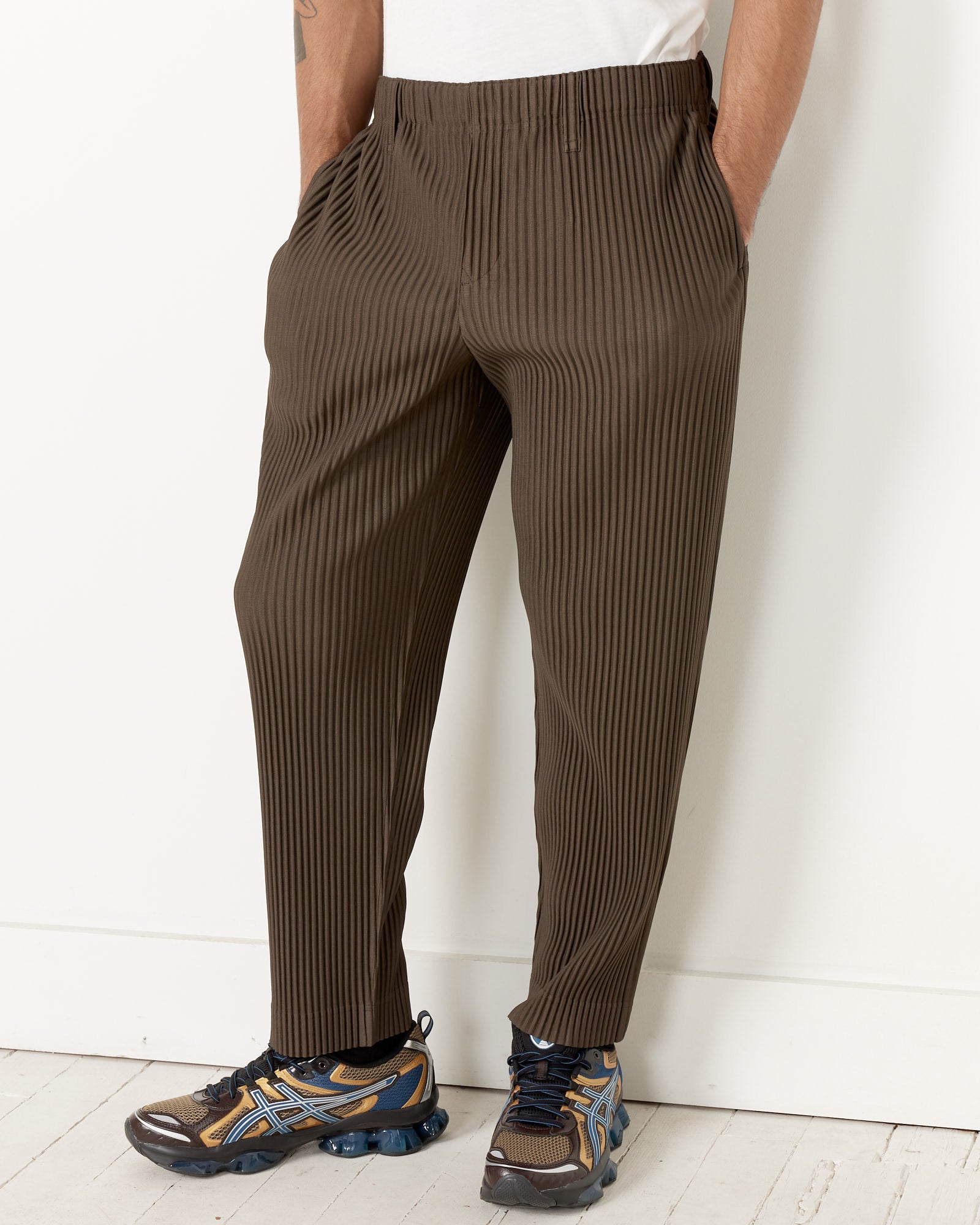 Issey Miyake Homme Plisse Tailored Pleats 1 Pant Dark Khaki - Dark Khaki / 3 (256986)