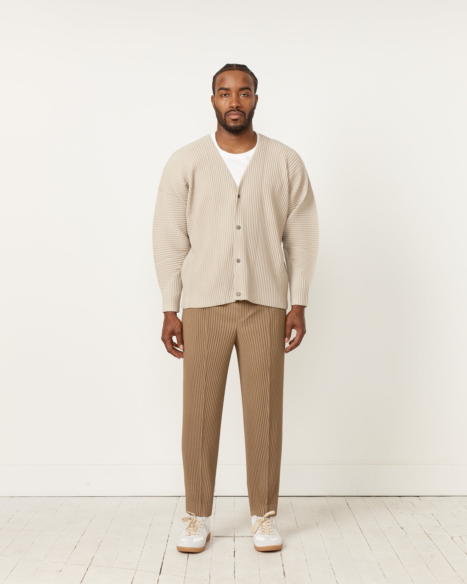 Issey Miyake Homme Plisse MC March Cardigan Linen Beige - Linen Beige / 2 (257008)