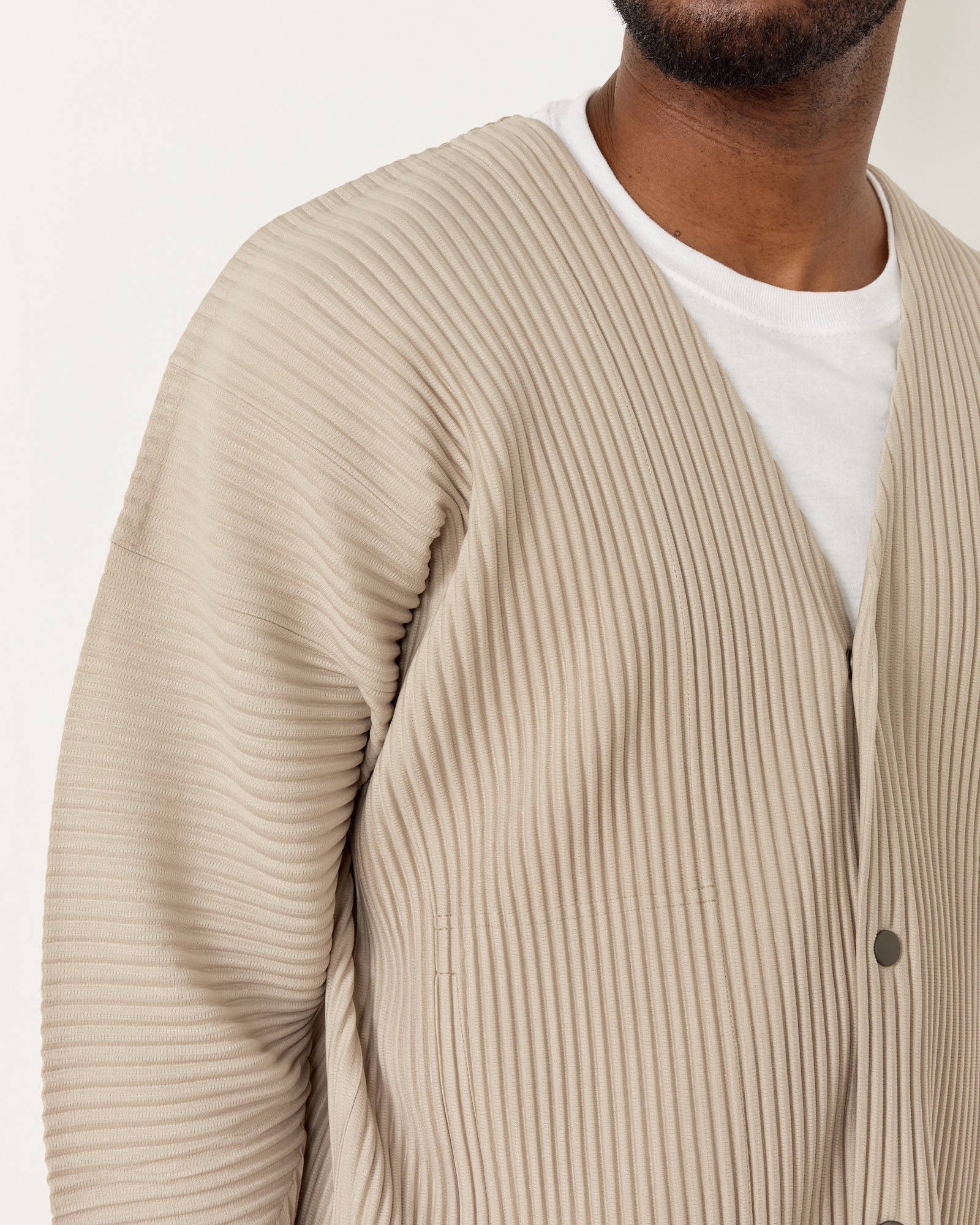 Issey Miyake Homme Plisse MC March Cardigan Linen Beige - Linen Beige / 2 (257008)