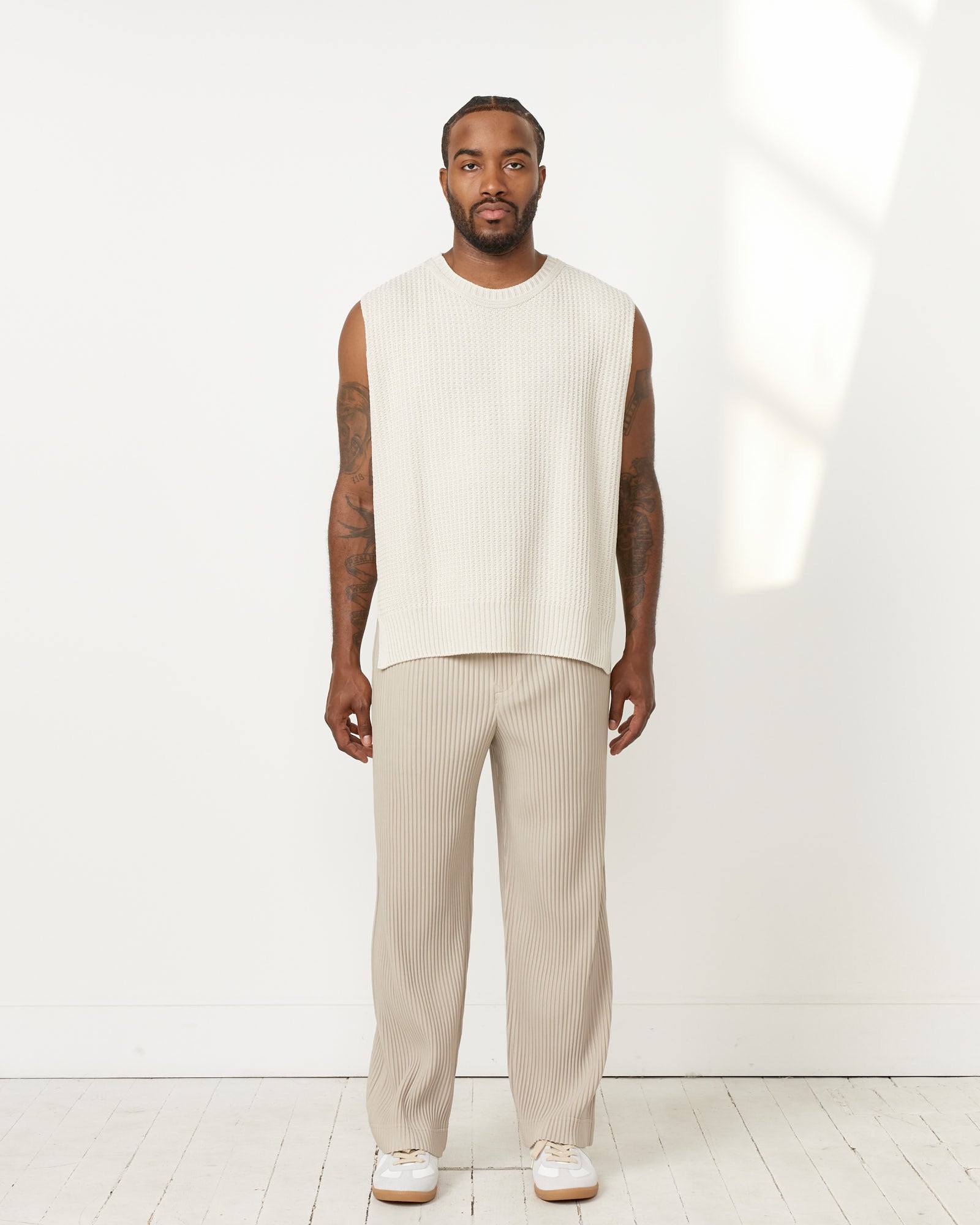 Issey Miyake Homme Plisse Common Knit Vest White - White / 1 (257011)