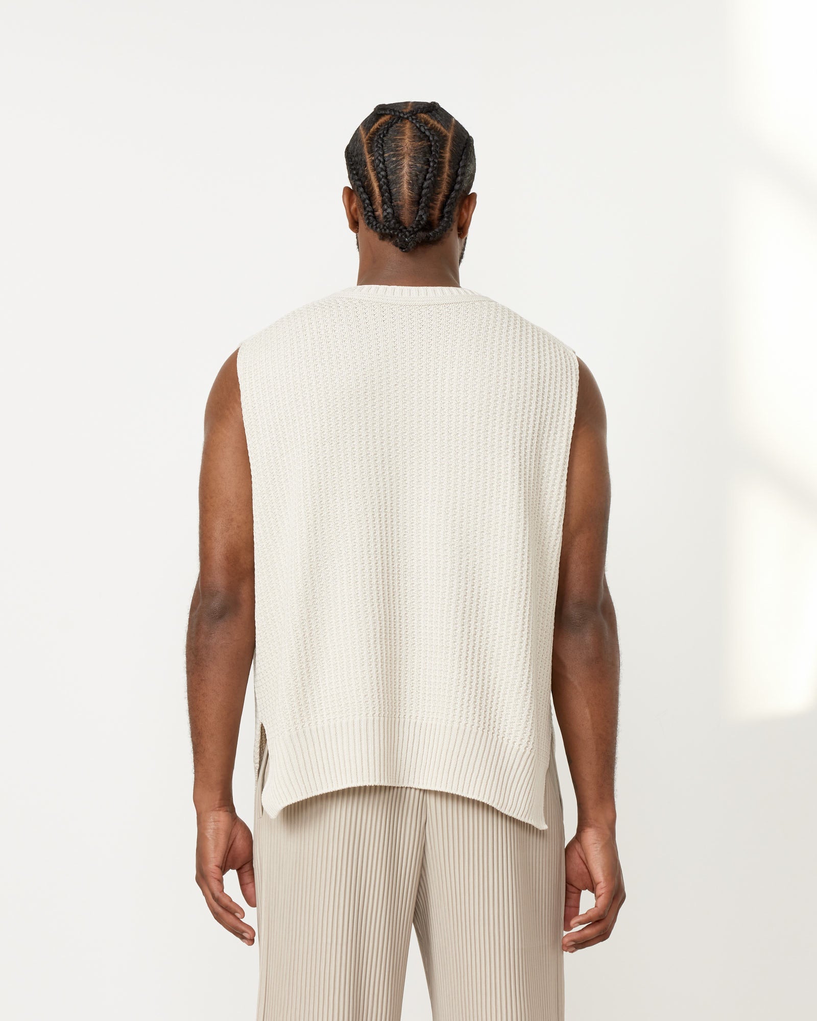 Issey Miyake Homme Plisse Common Knit Vest White - White / 1 (257011)