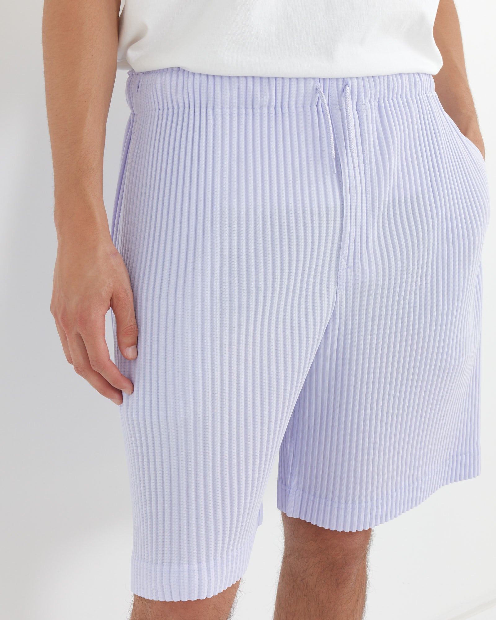 Issey Miyake Homme Plisse Colorful Pleats Shorts Soft Lavender - Soft Lavender / 3 (257014)