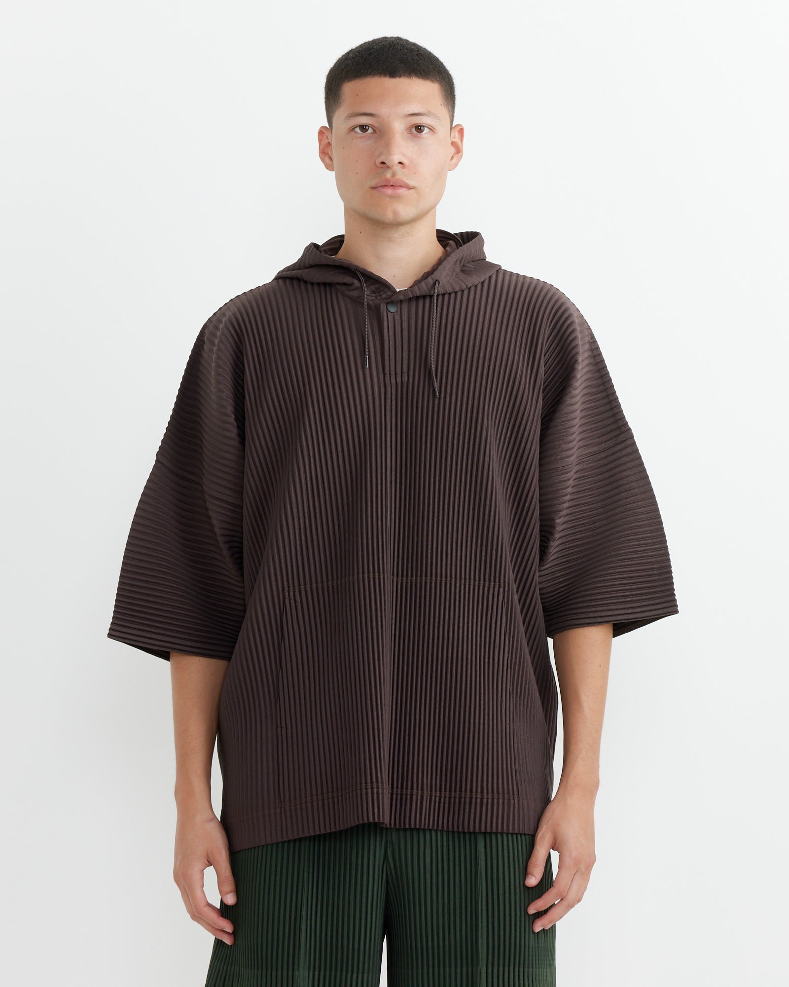 Issey Miyake Homme Plisse MC June Hoodie Dark Brown - Dark Brown / 4 (257020)