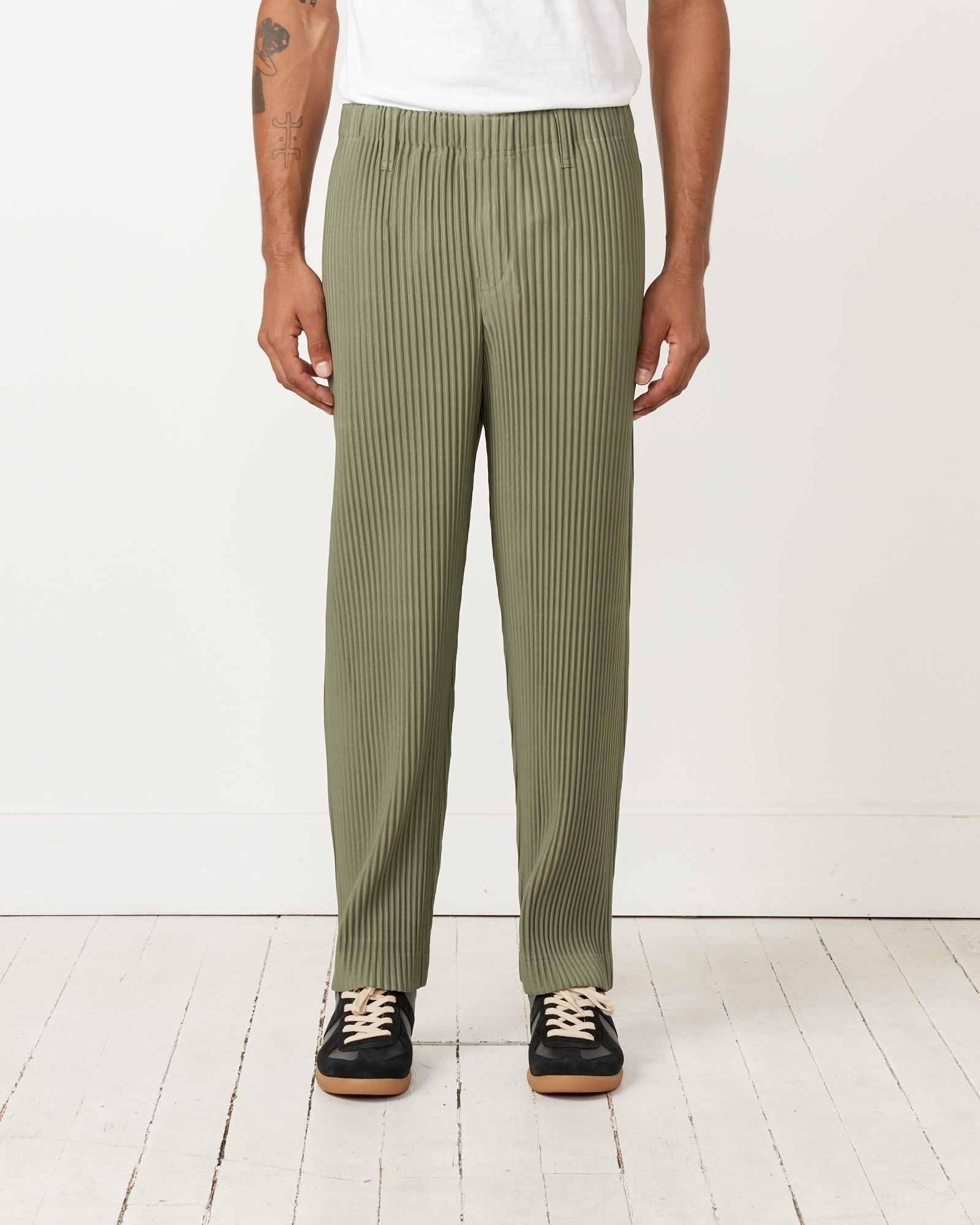 Issey Miyake Homme Plisse Color Pleats Pant Sage Green - Sage Green / 3 (257029)