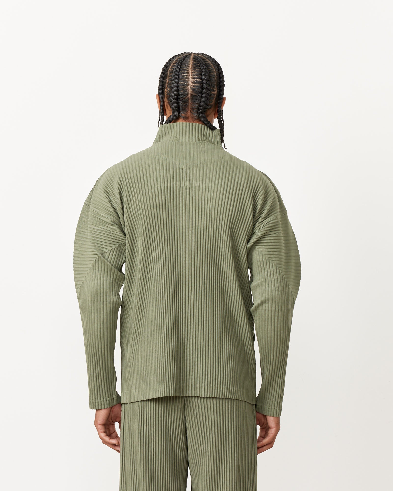 Issey Miyake Homme Plisse Color Pleats Jacket Sage Green - Sage Green / 4 (257034)