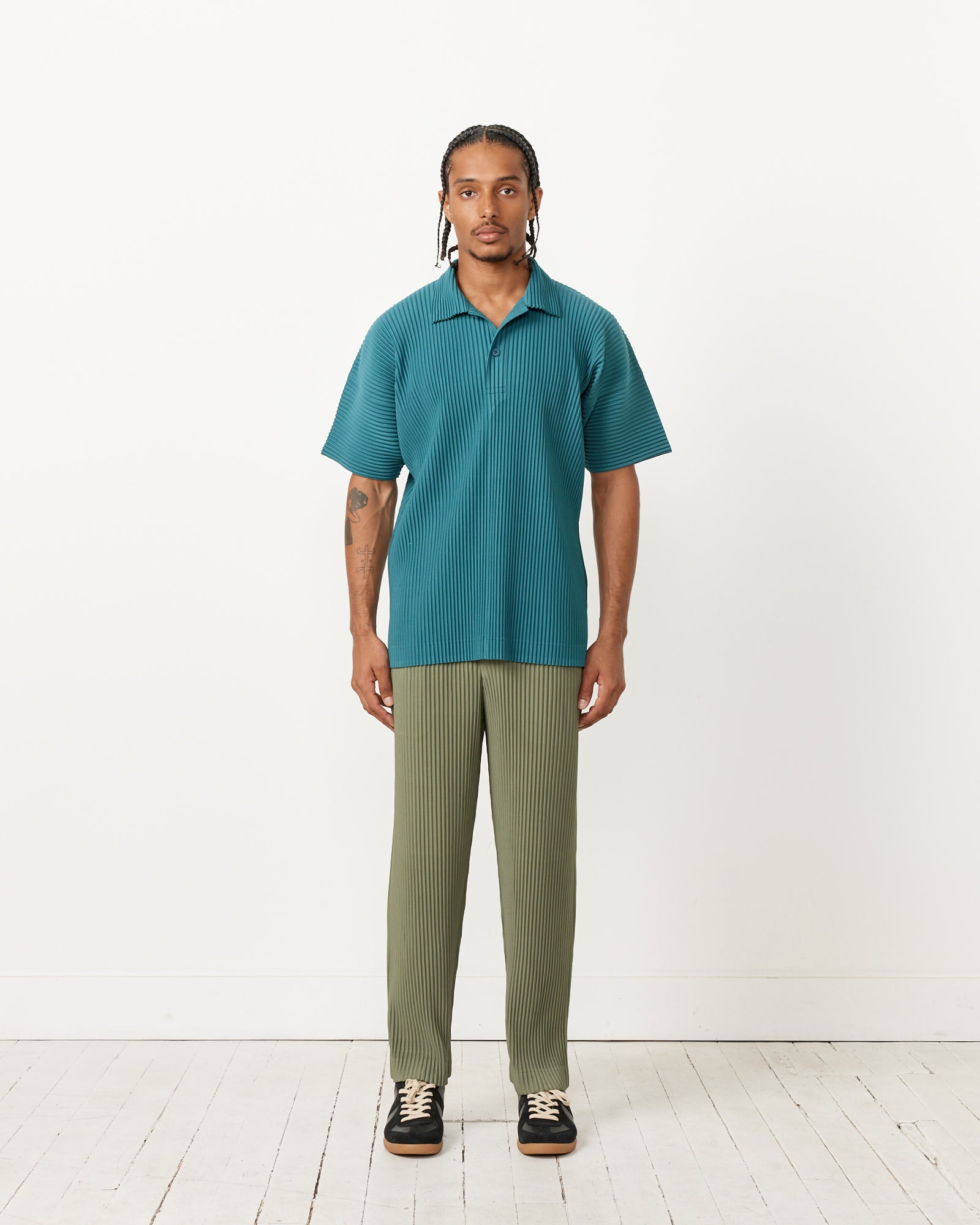 Issey Miyake Homme Plisse MC May Shirt Teal Green - Teal Green / 4 (257040)