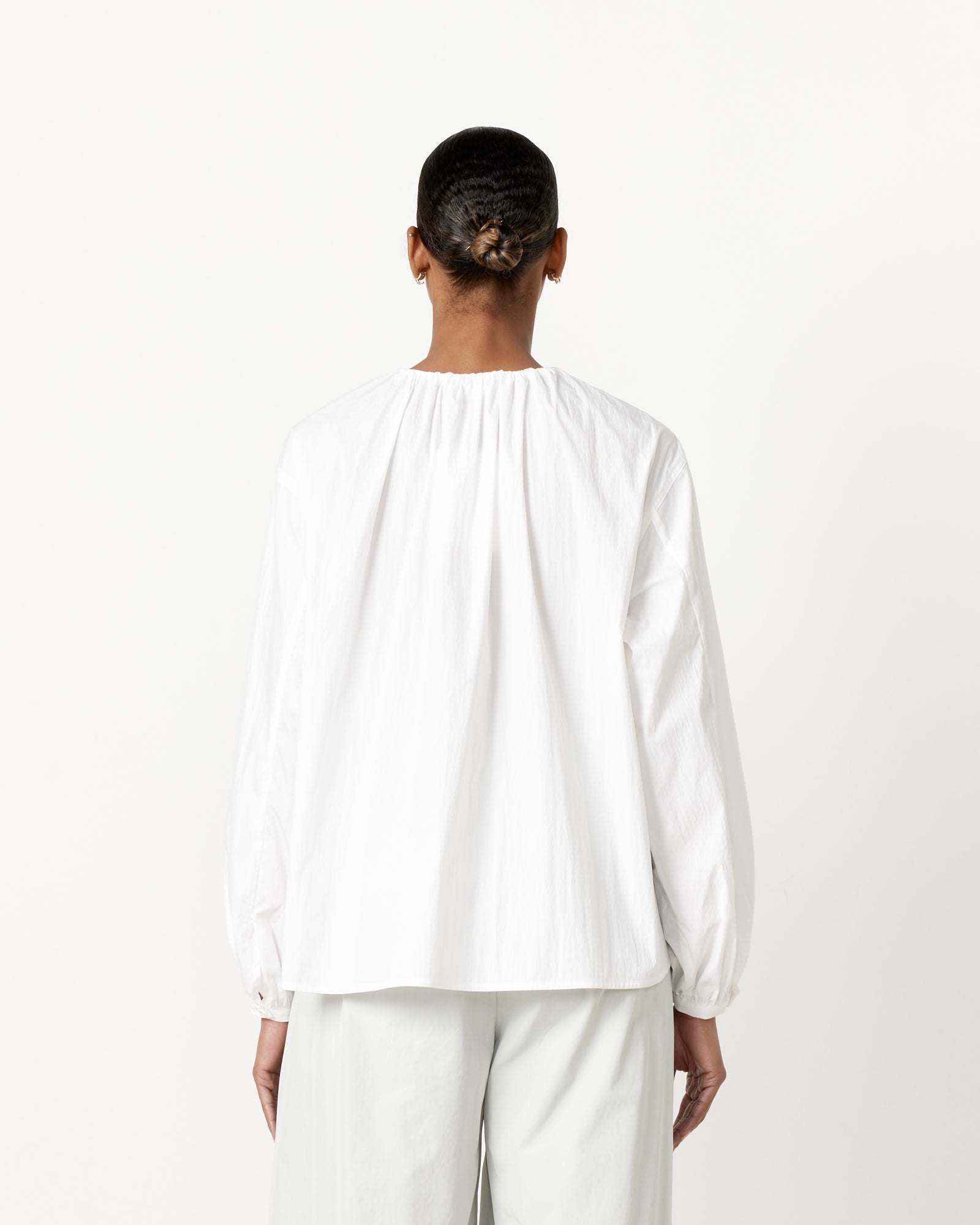 Amomento Drawstring Shirring Shirts White - White / 0 (257051)