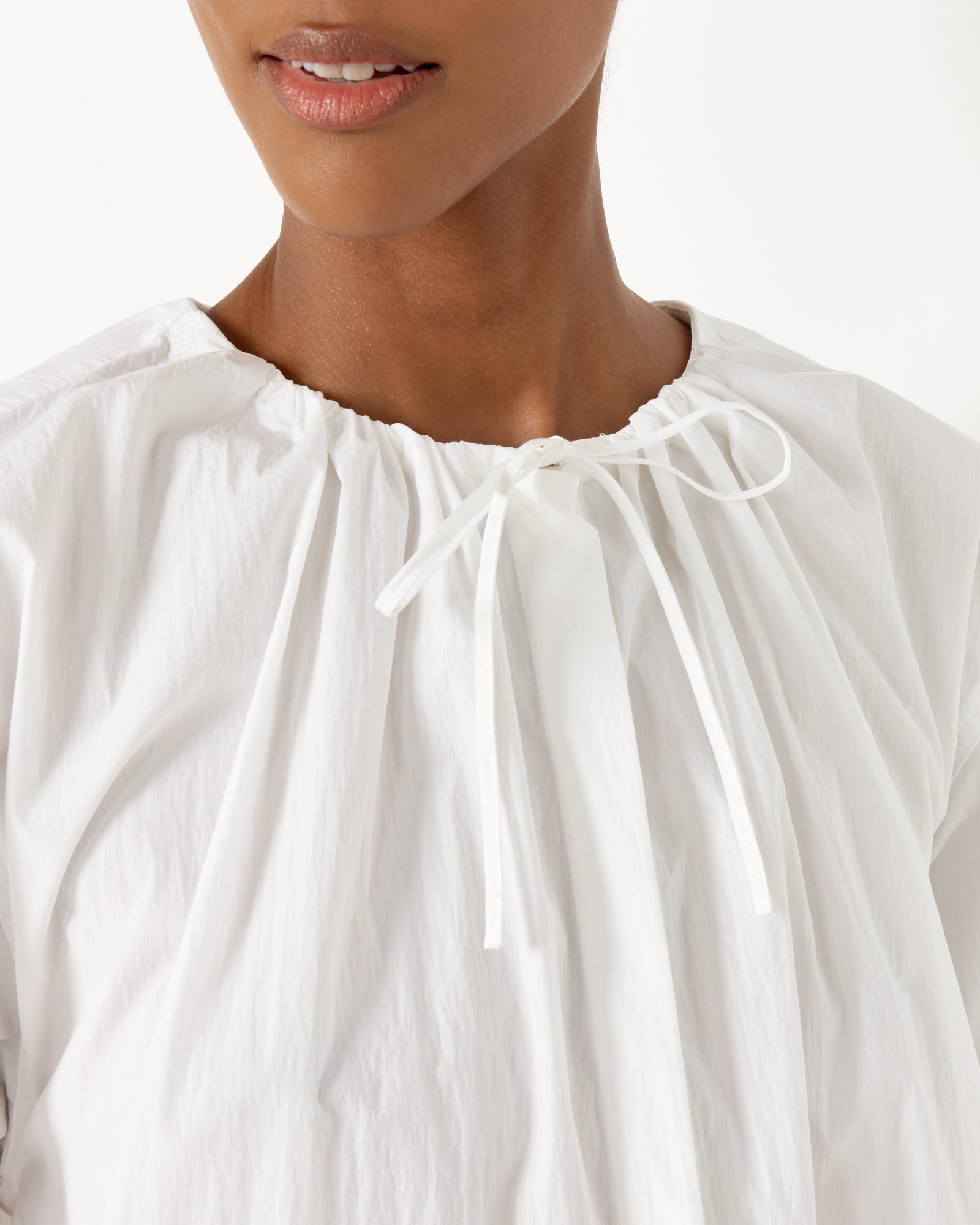 Amomento Drawstring Shirring Shirts White - White / 0 (257051)