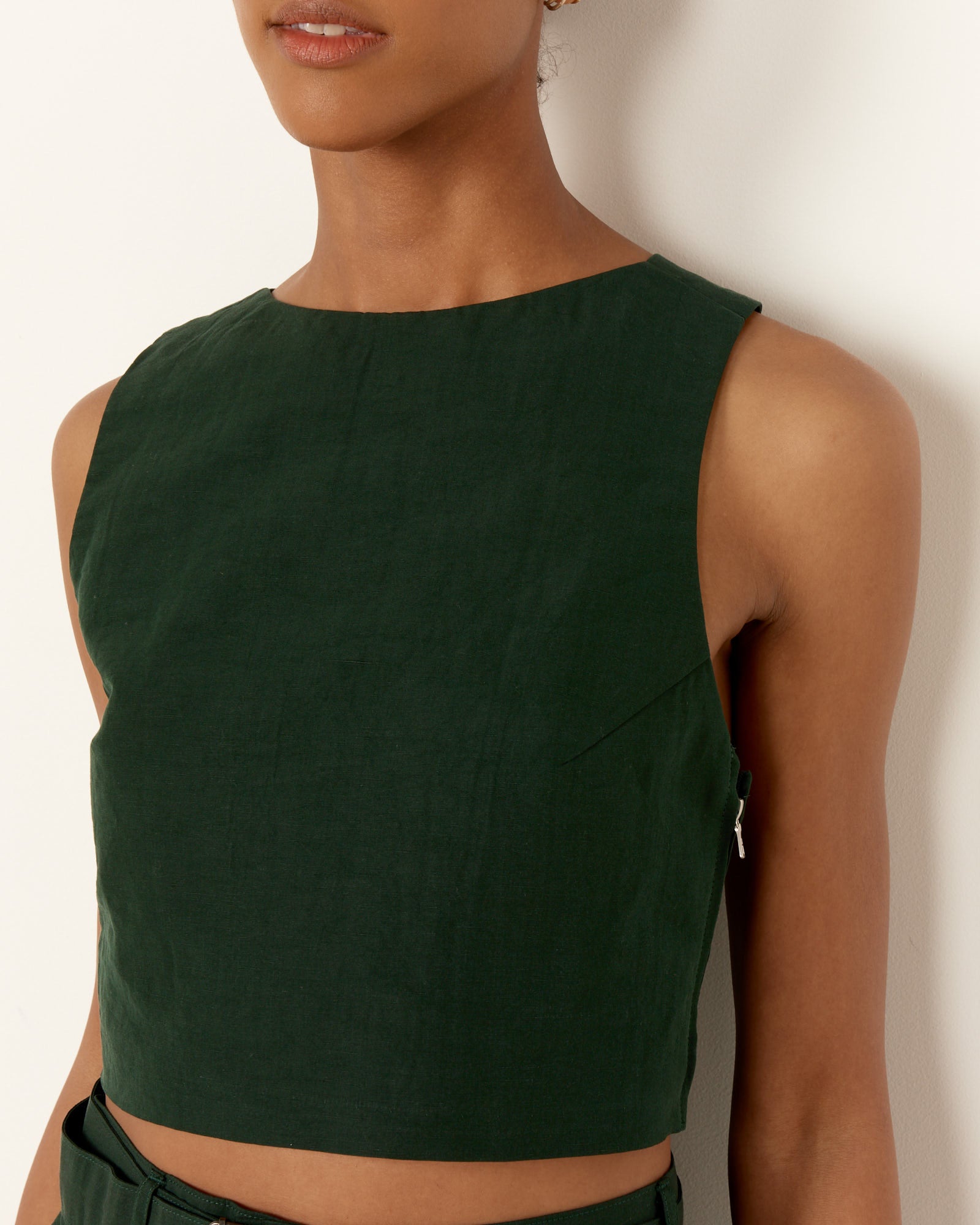 Auralee Weather Tank Dark Green - Dark Green / 0 (257075)