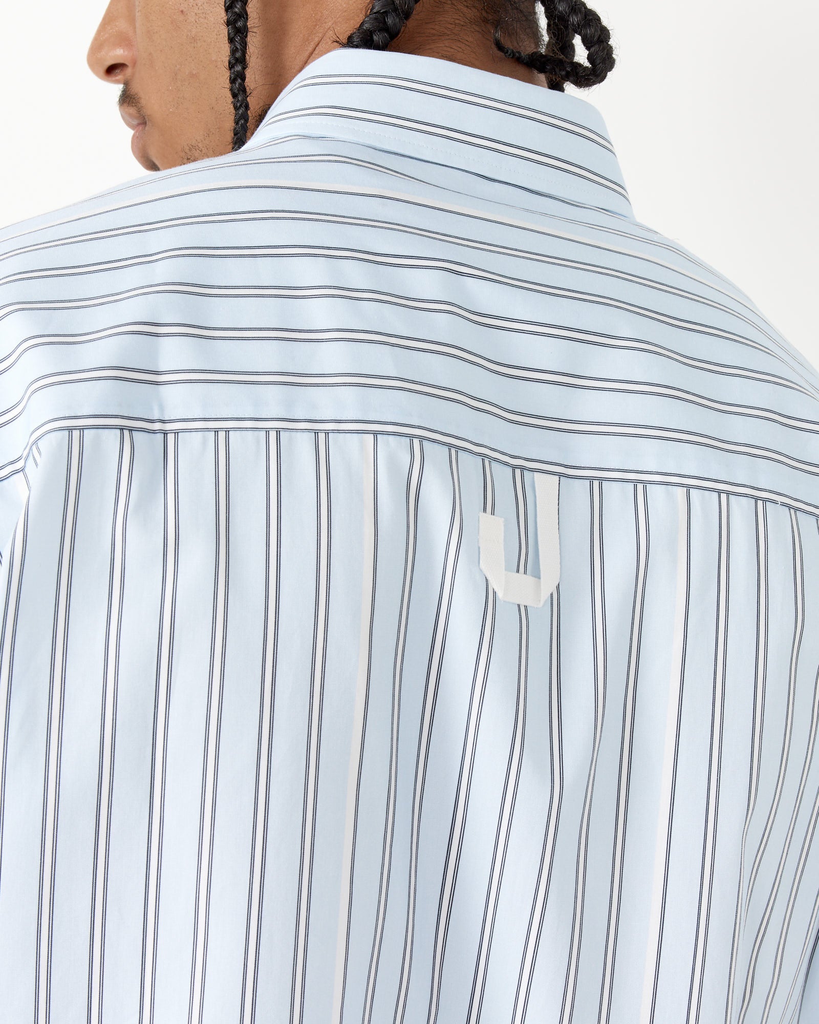 Jacquemus La Chemise Manches Longue Shirt Blue Stripe - Blue Stripe / 48 (257129)