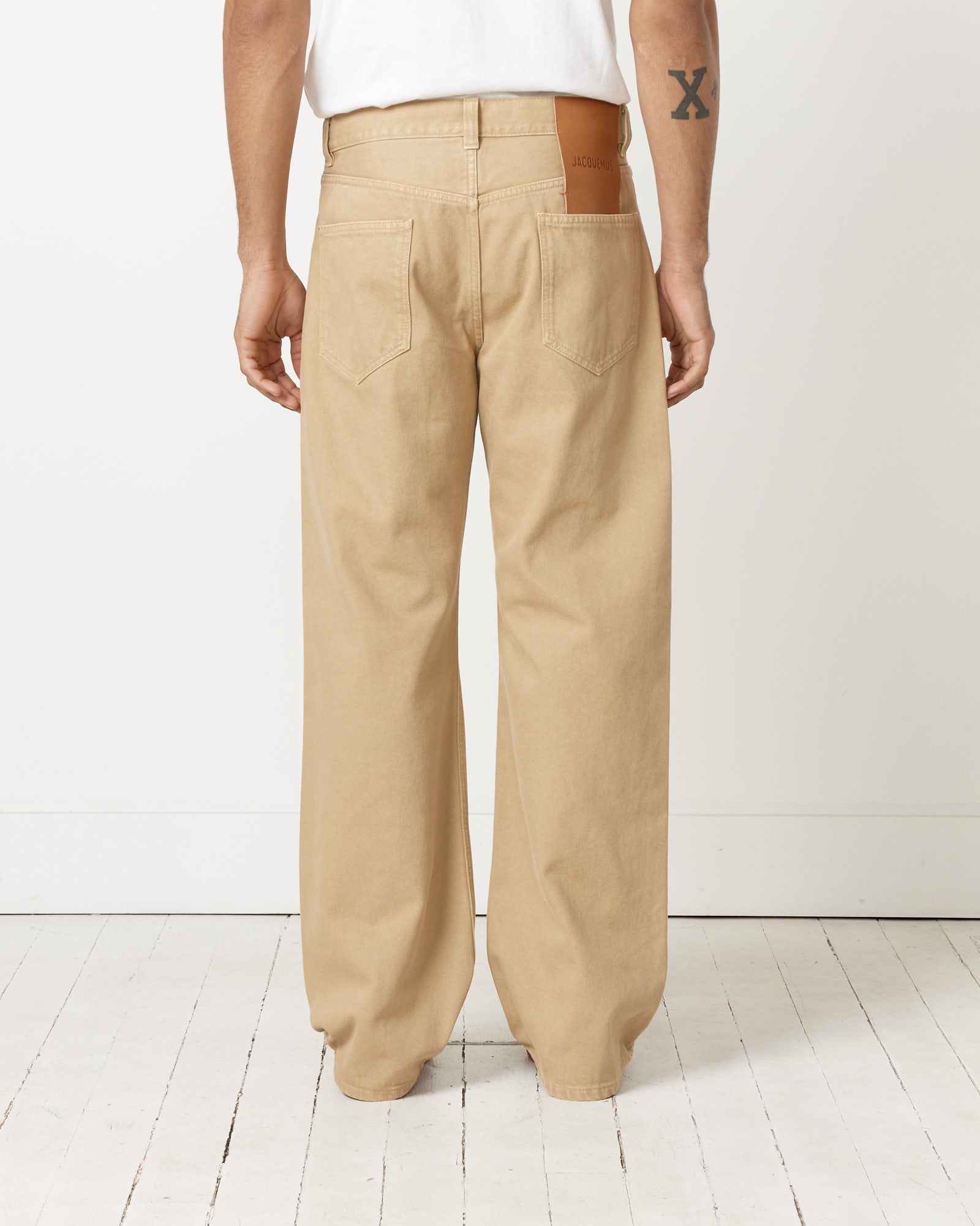 Jacquemus Le De-Nimes Droit Pant Beige - Beige / 32 (257148)