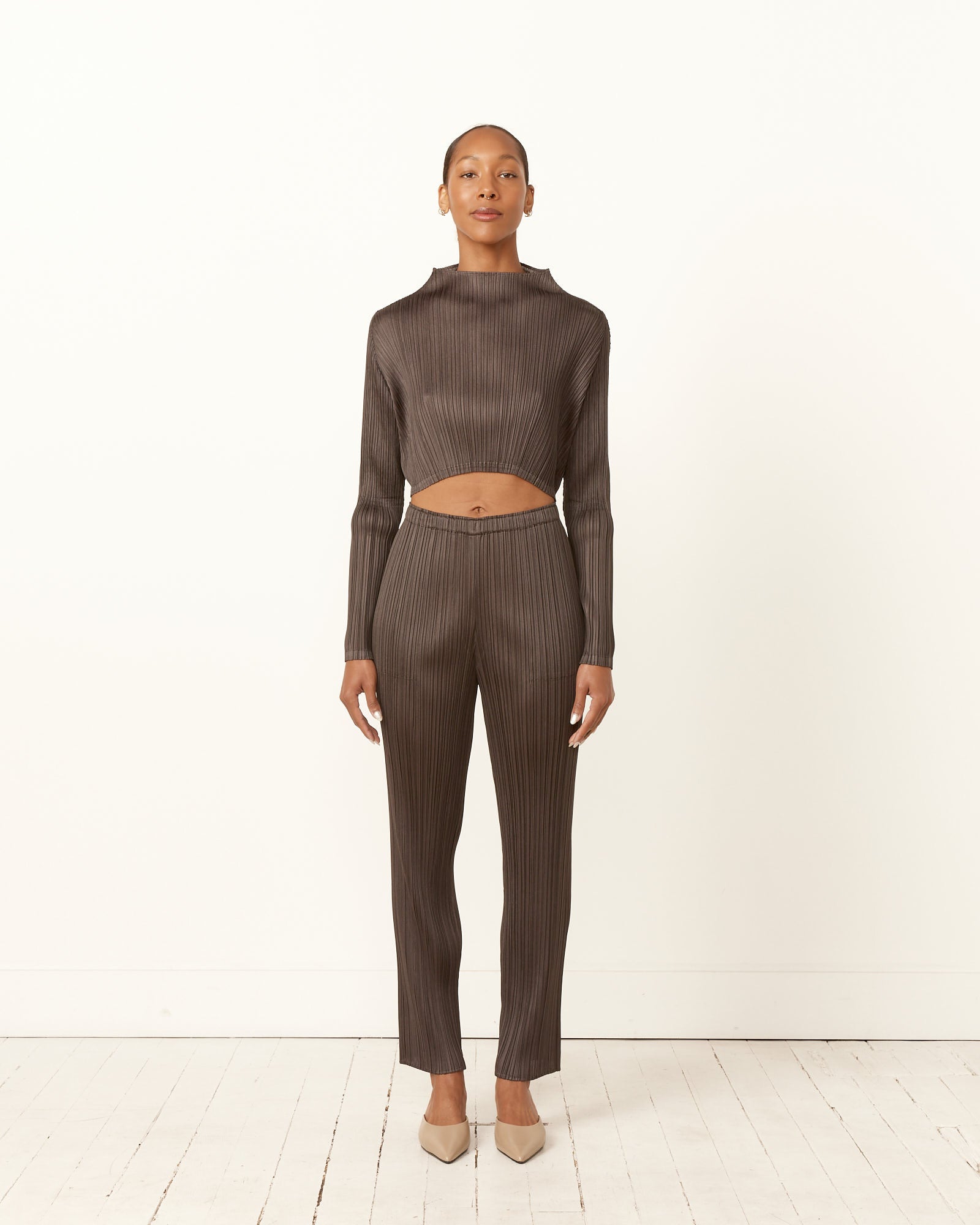 Issey Miyake Pleats Please MC Jan Top Charcoal Grey - Charcoal Grey / 5 (257190)