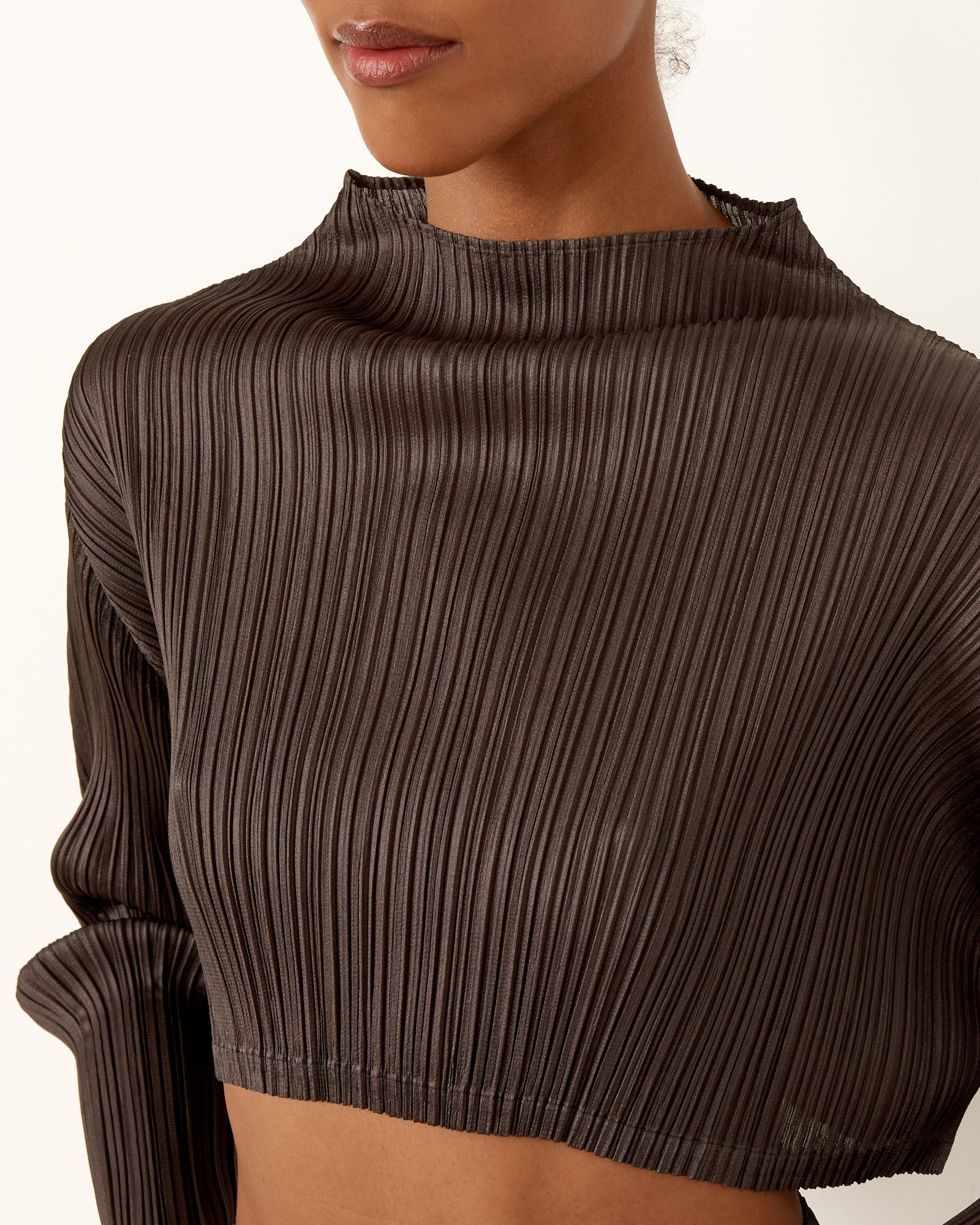 Issey Miyake Pleats Please MC Jan Top Charcoal Grey - Charcoal Grey / 5 (257190)