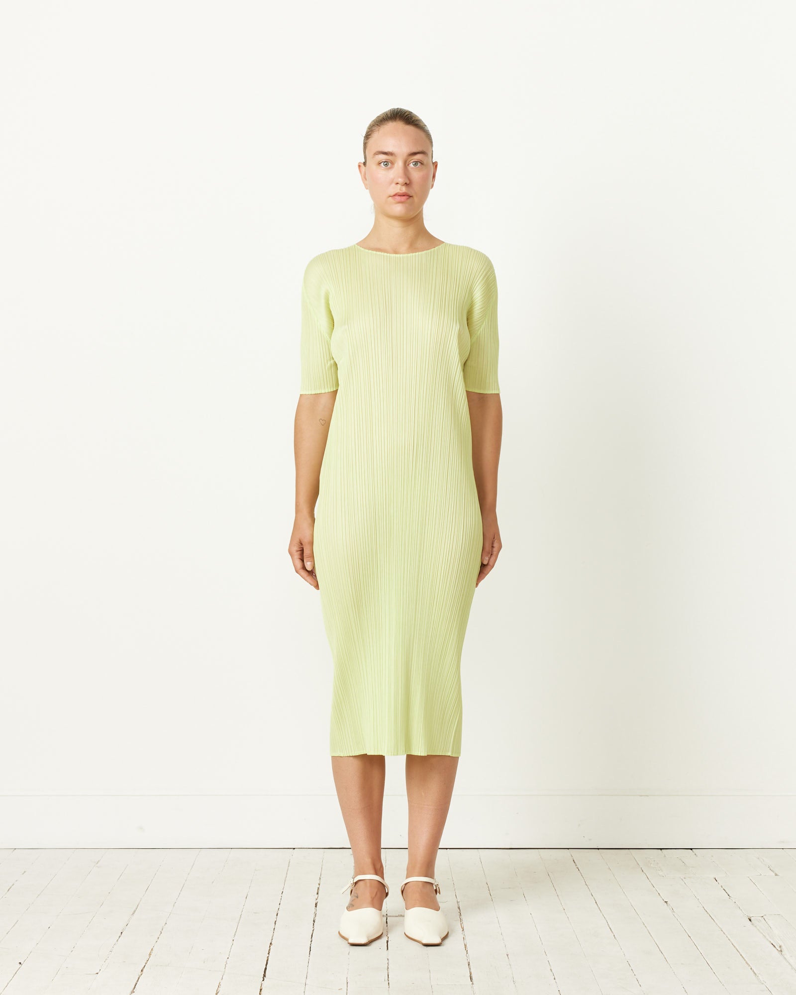 Issey Miyake Pleats Please MC May Dress Lemon Yellow - Lemon Yellow / 5 (257227)