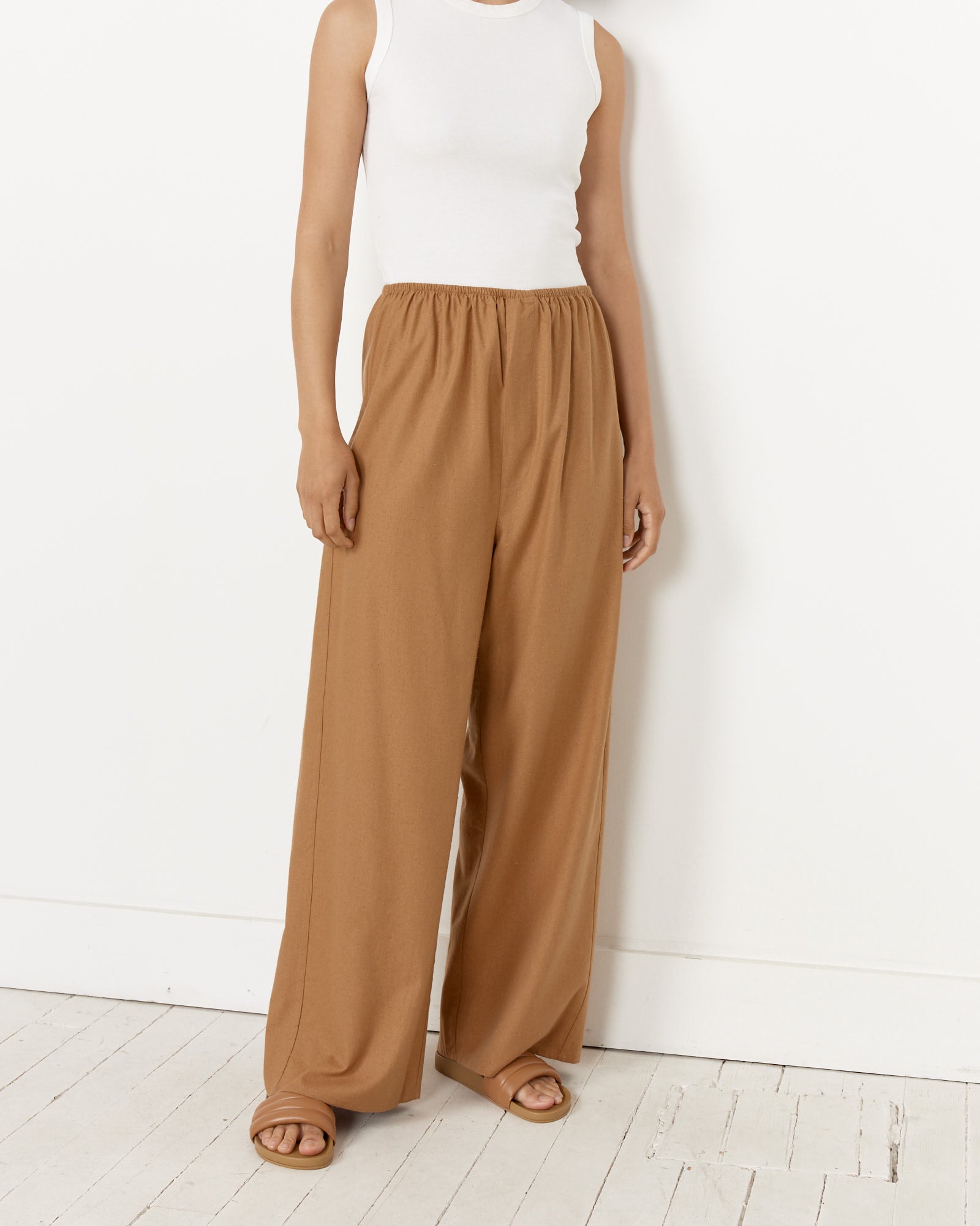 Baserange Stoa Pants Bath Brown - Bath Brown / S (257537)