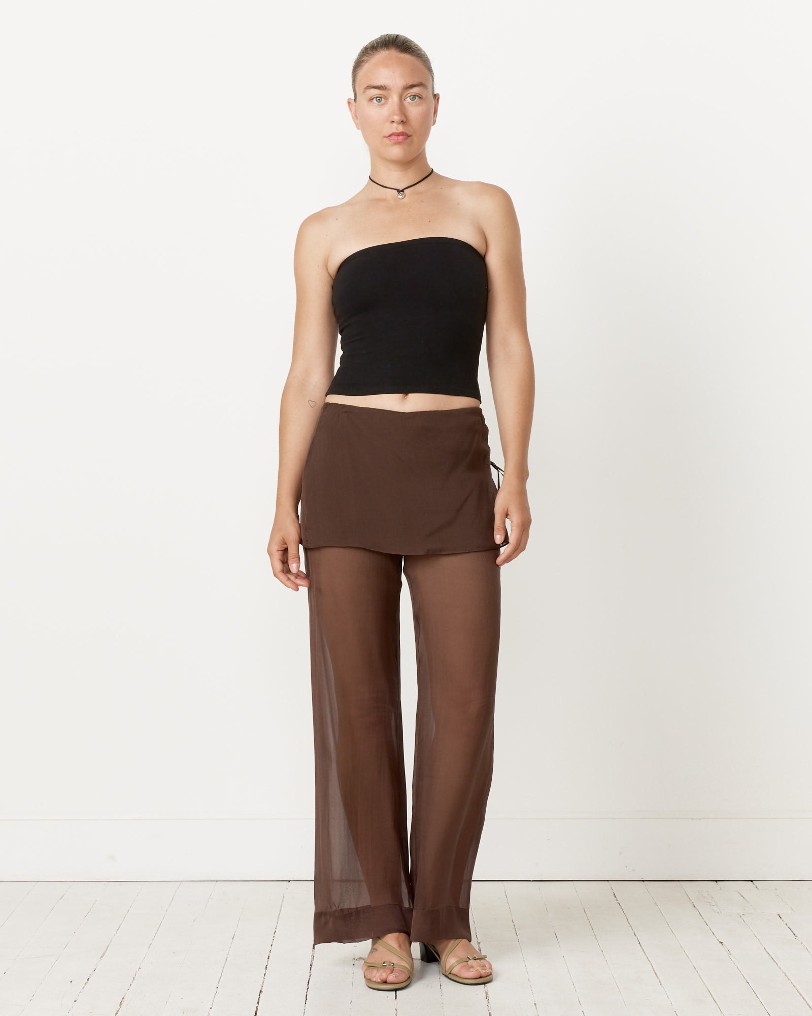 Paloma Wool Silk Archive Pant Brown - Brown / 36 (257682)