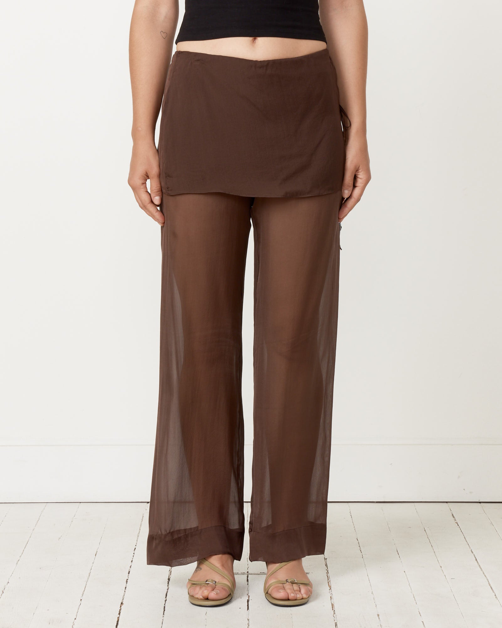 Paloma Wool Silk Archive Pant Brown - Brown / 36 (257682)