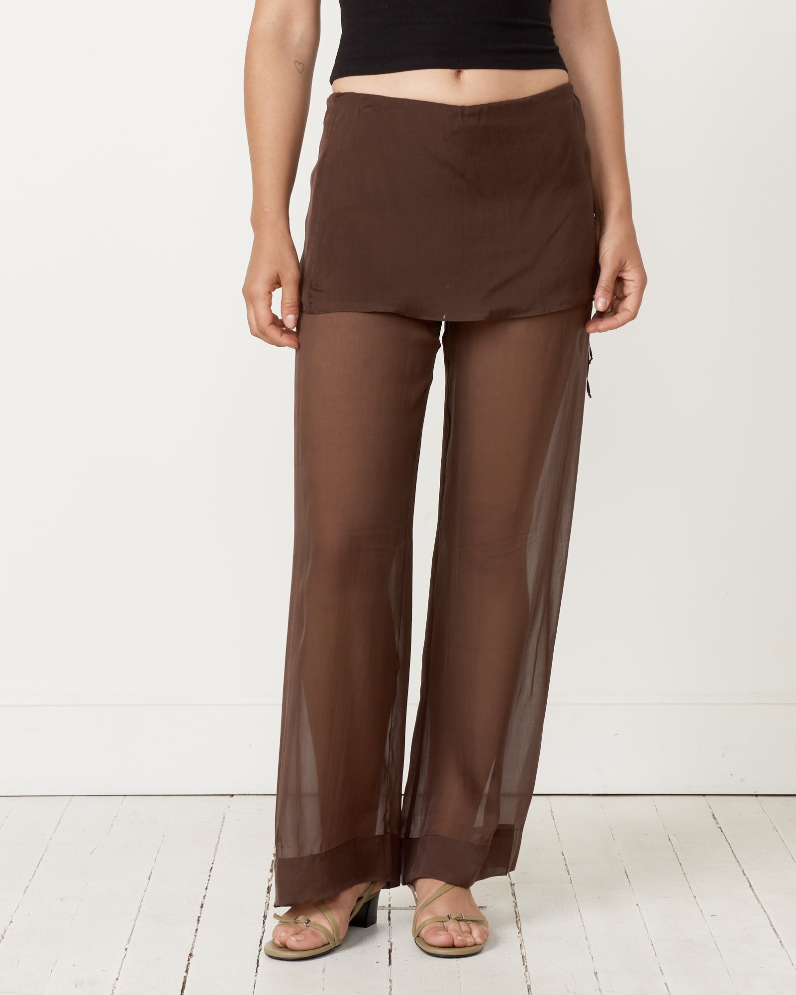 Paloma Wool Silk Archive Pant Brown - Brown / 36 (257682)