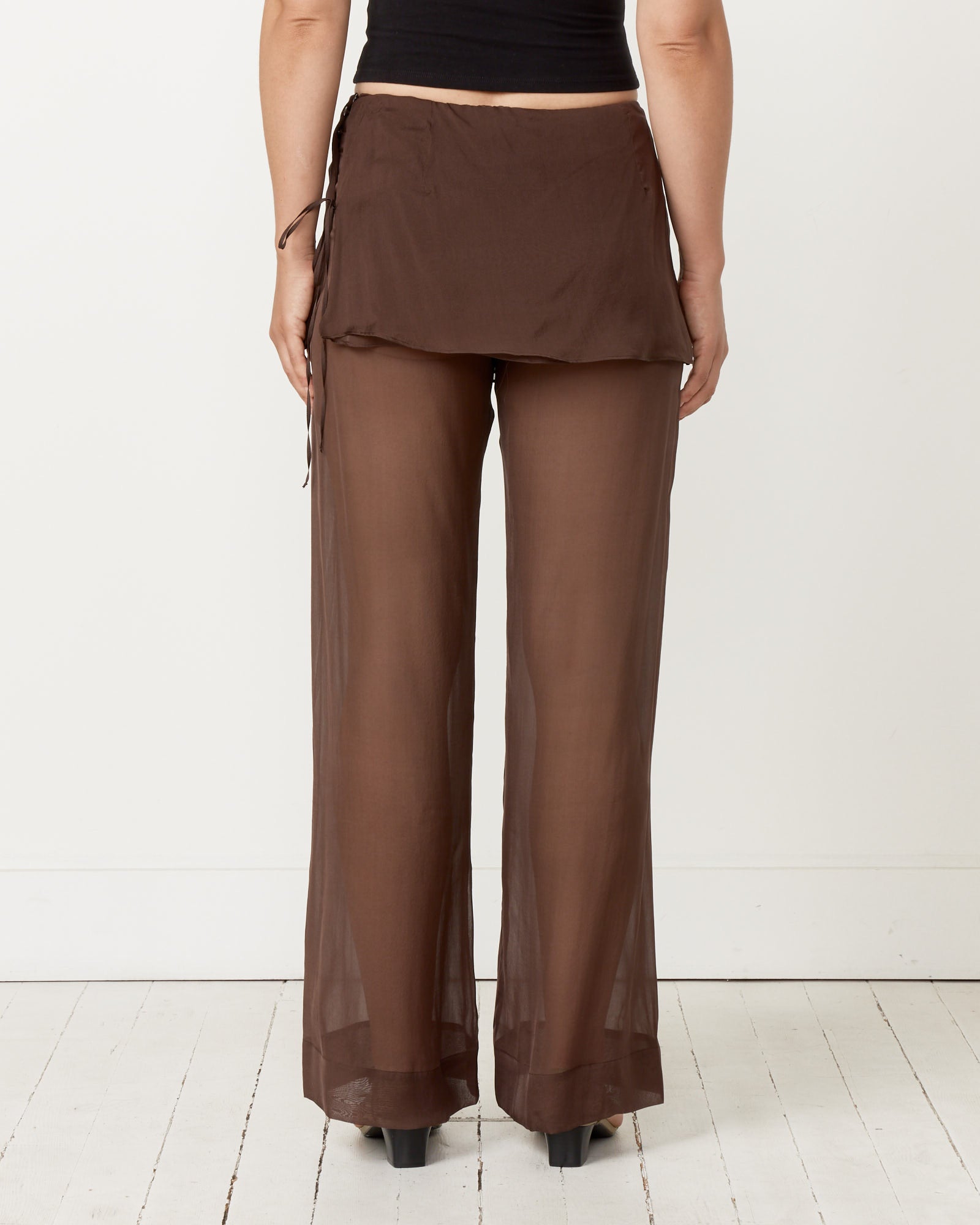 Paloma Wool Silk Archive Pant Brown - Brown / 36 (257682)