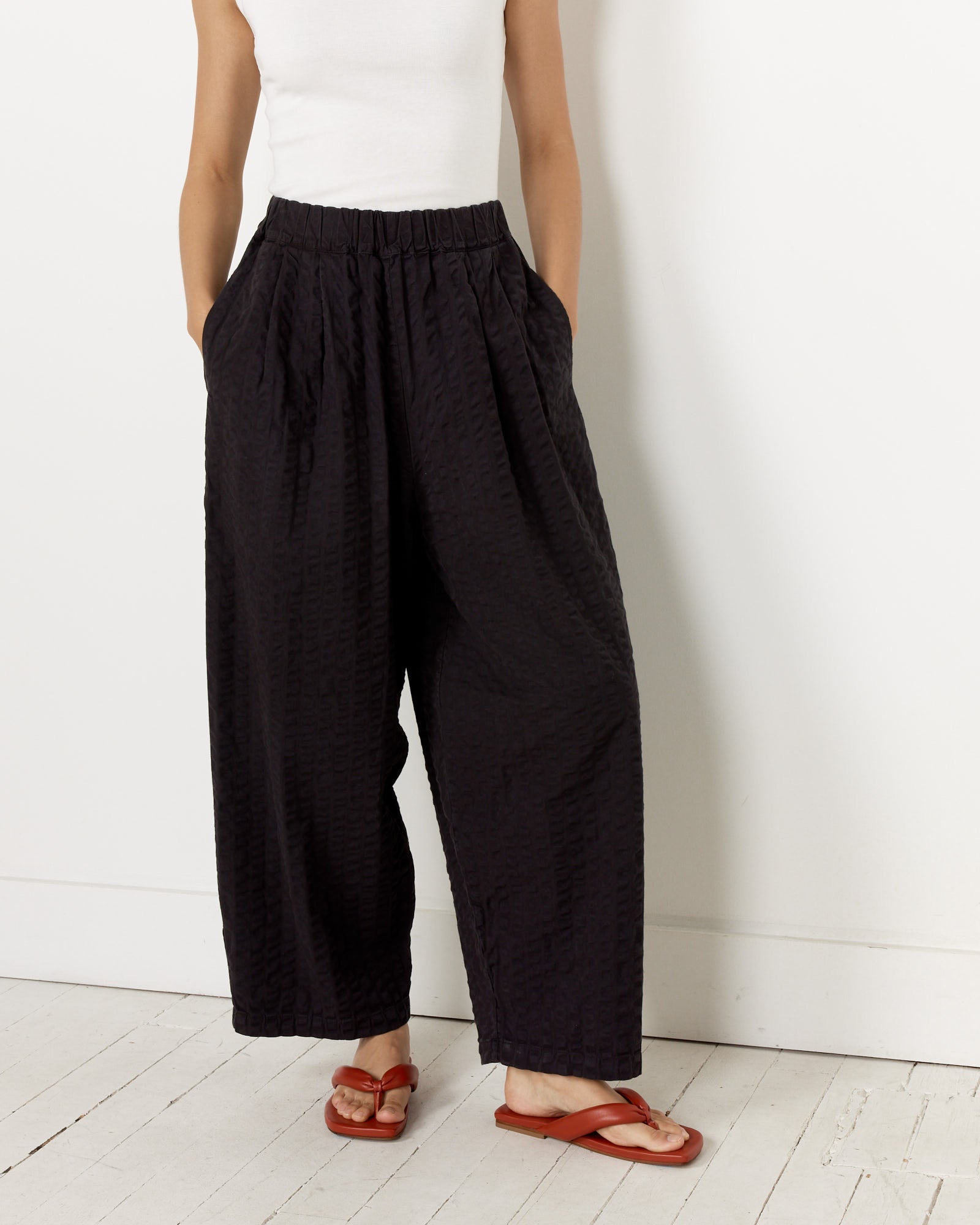 Black Crane Wide Pants Ink Black - Ink Black / XS (257749)