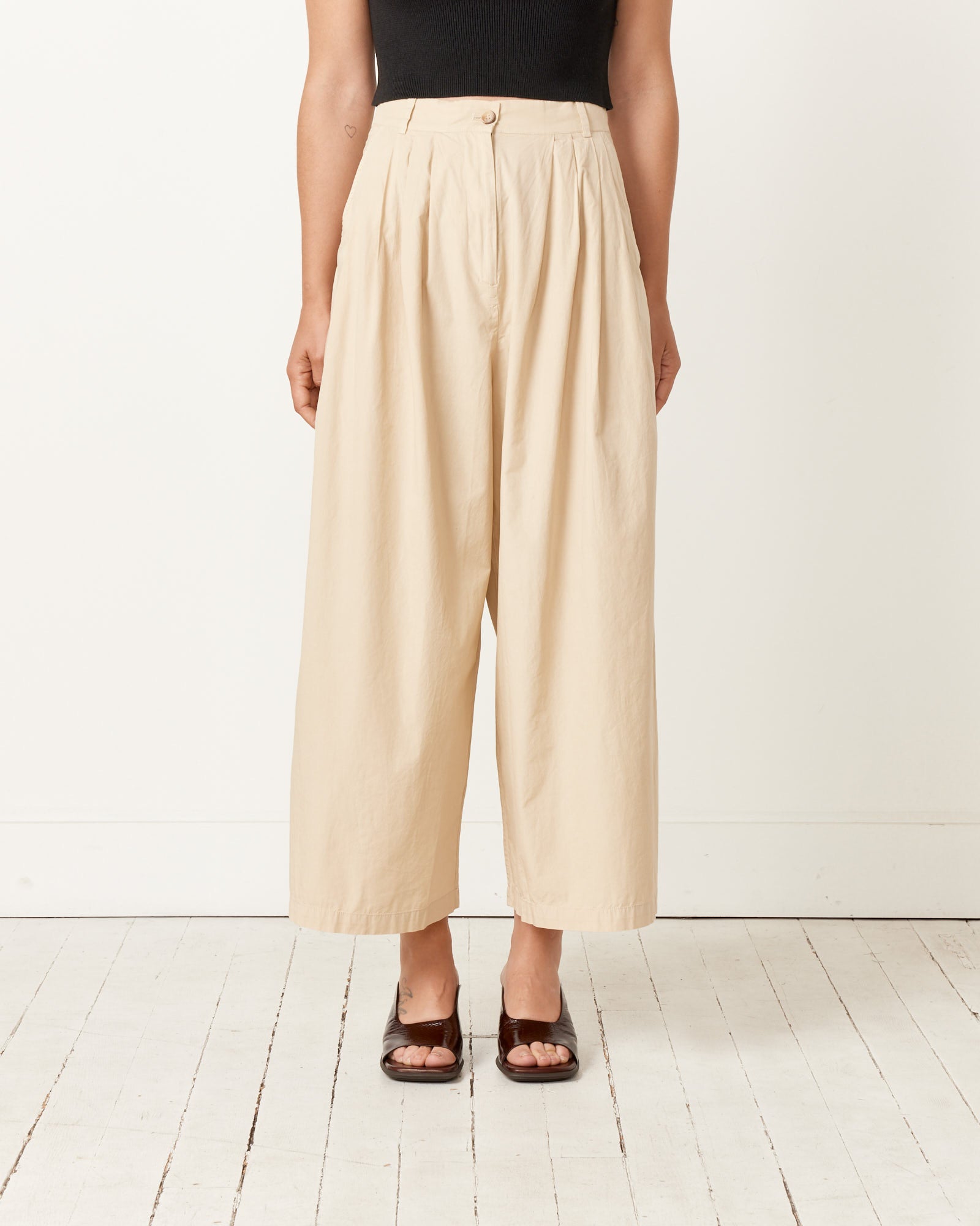 Shaina Mote Volume Trousers Beige - Beige / 4 (257867)