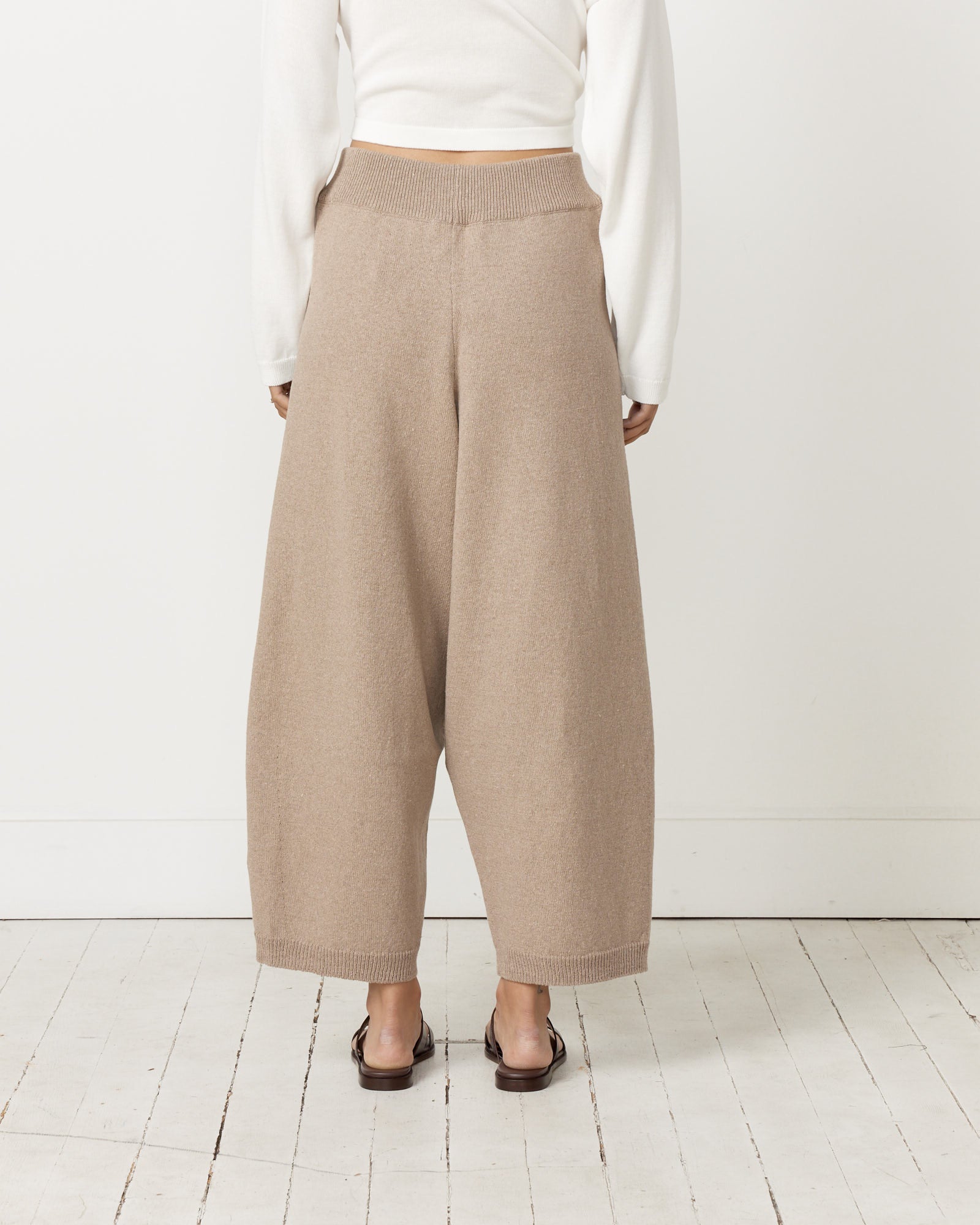 Cordera Cotton Knitted Pants - Taupe / OS (257948)