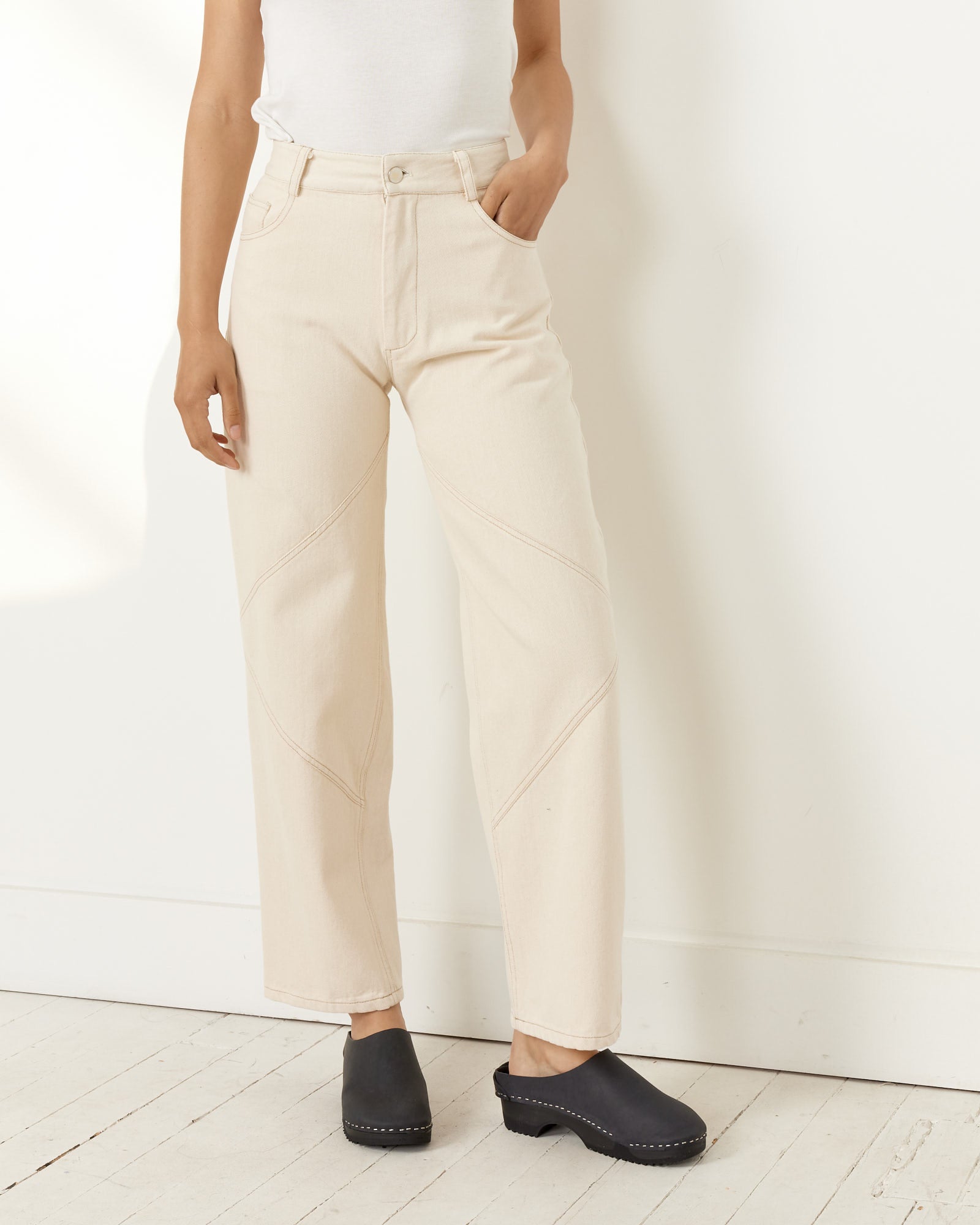 NOMIA Unbleached Denim Pant Ecru - Ecru / 26 (258025)