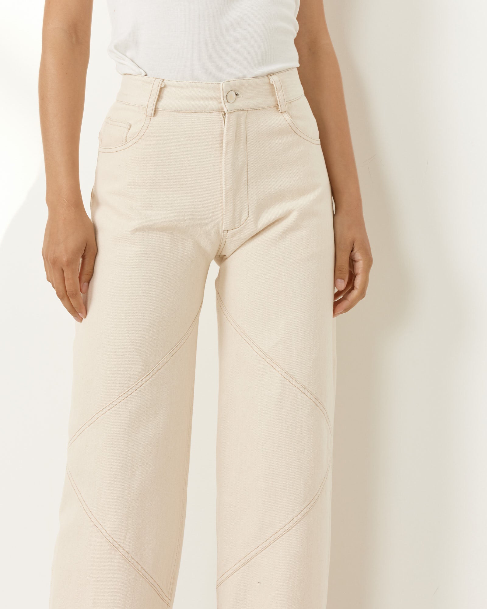 NOMIA Unbleached Denim Pant Ecru - Ecru / 26 (258025)